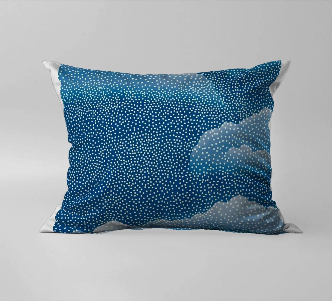 clouds dots decorative cushion by Luke Yaeger