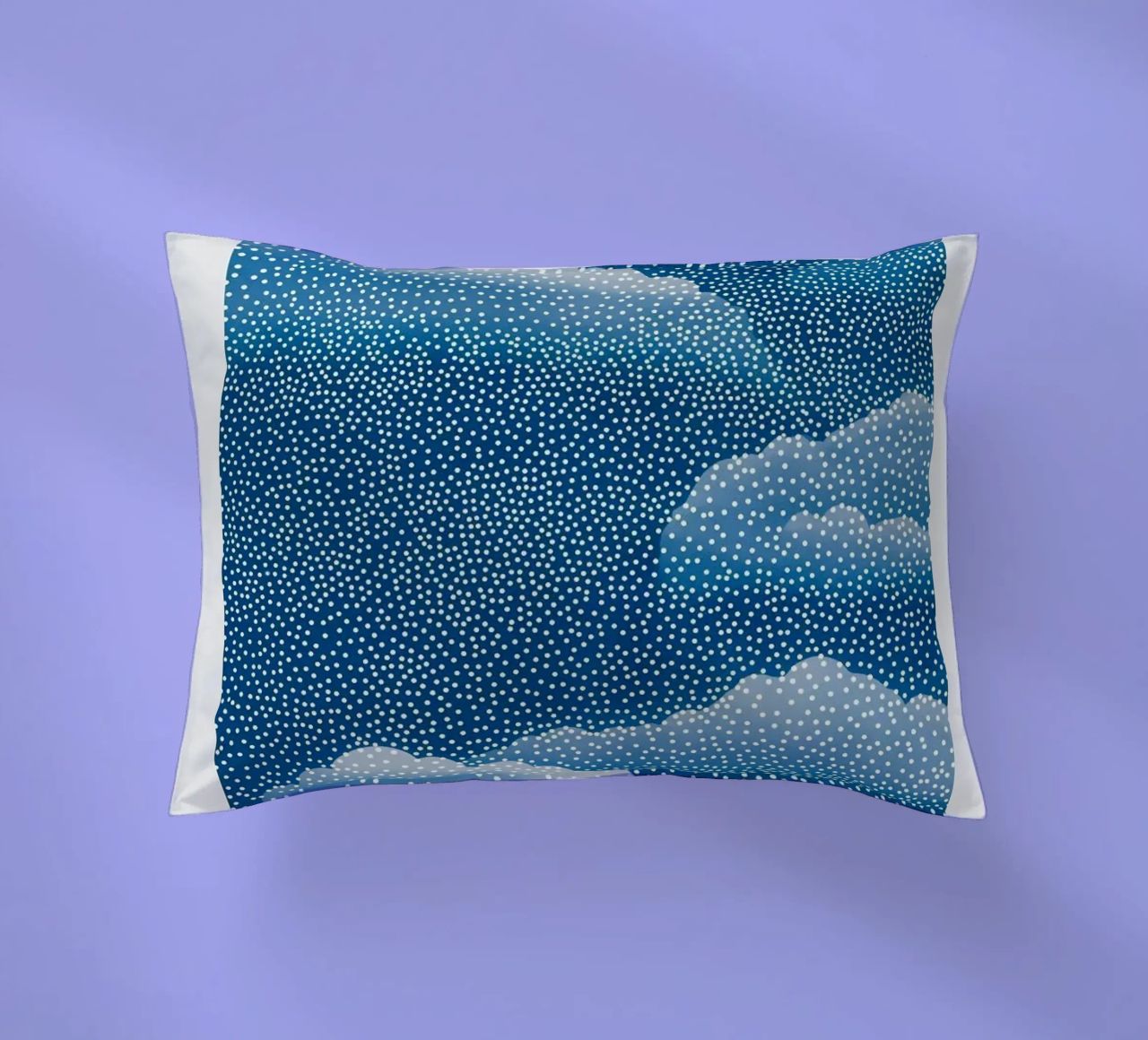 clouds dots decorative cushion by Luke Yaeger