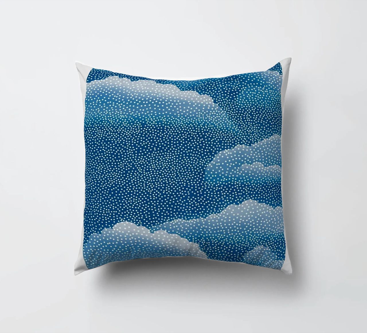 clouds dots decorative cushion by Luke Yaeger