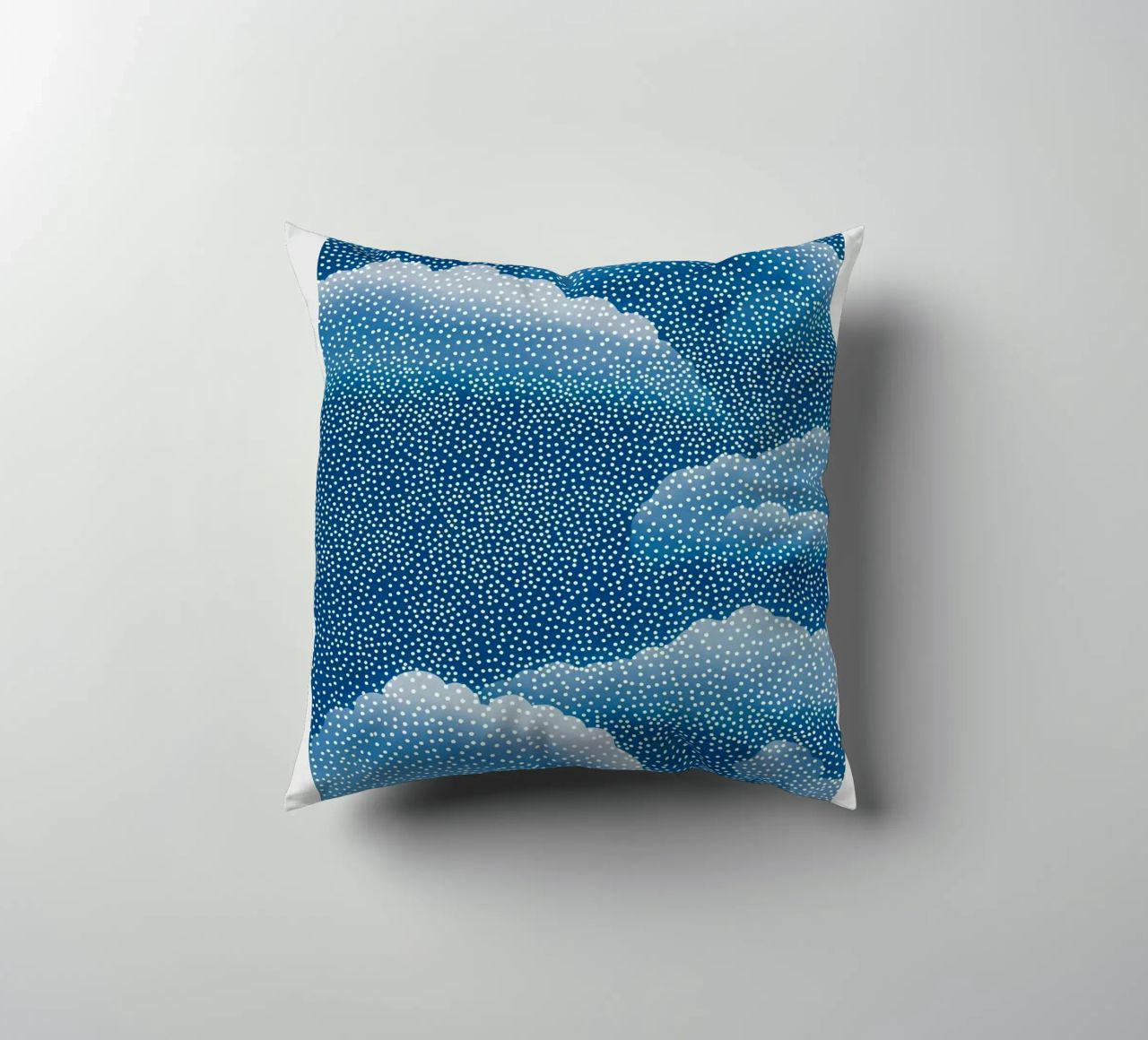clouds dots decorative cushion by Luke Yaeger