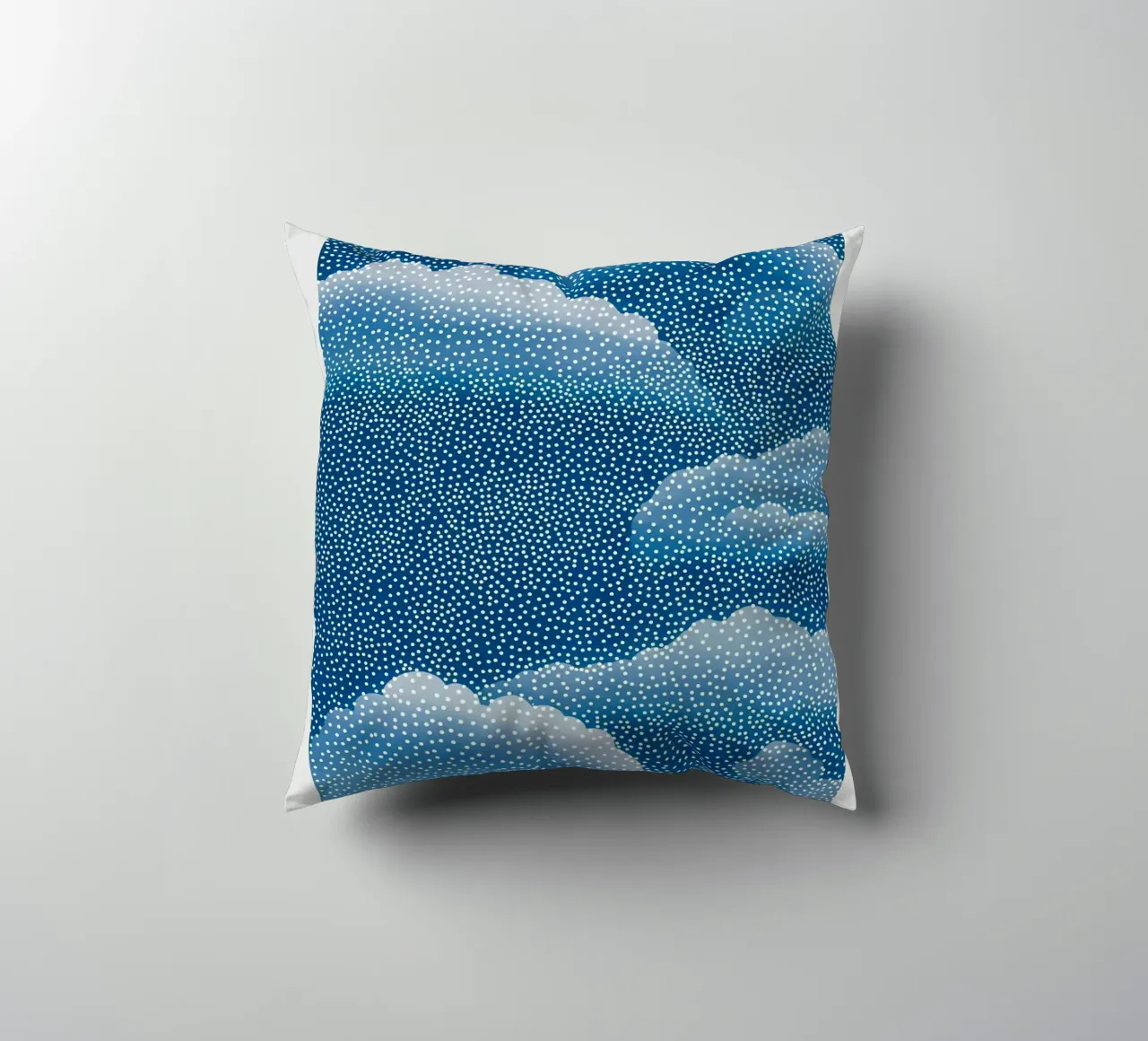 clouds dots decorative cushion by Luke Yaeger