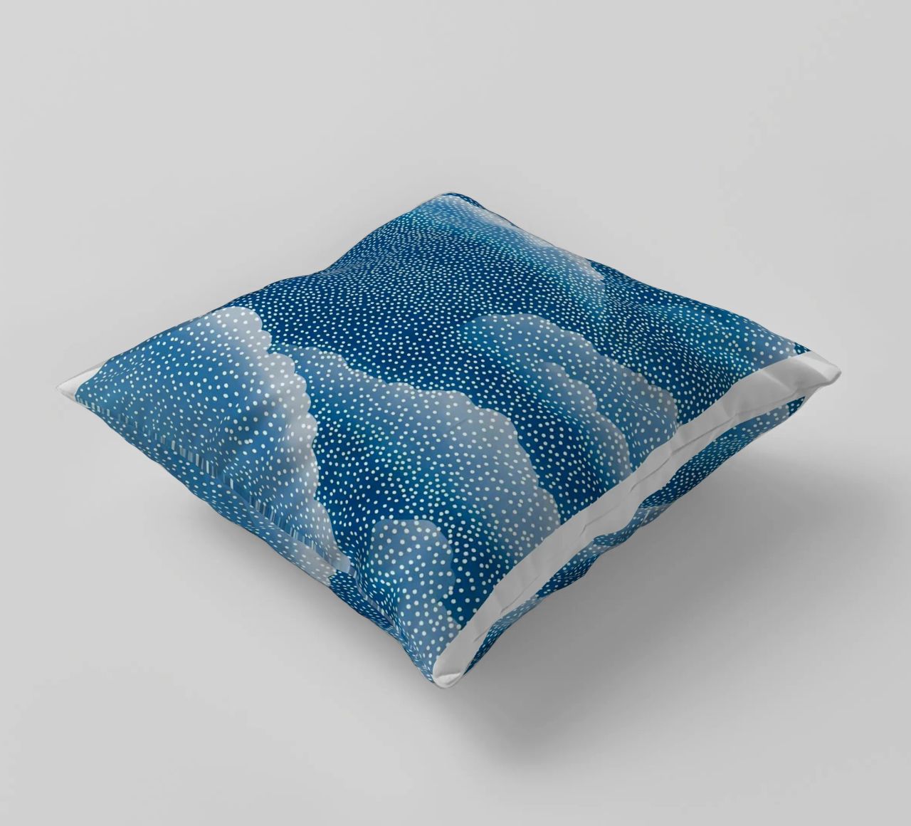 clouds dots decorative cushion by Luke Yaeger