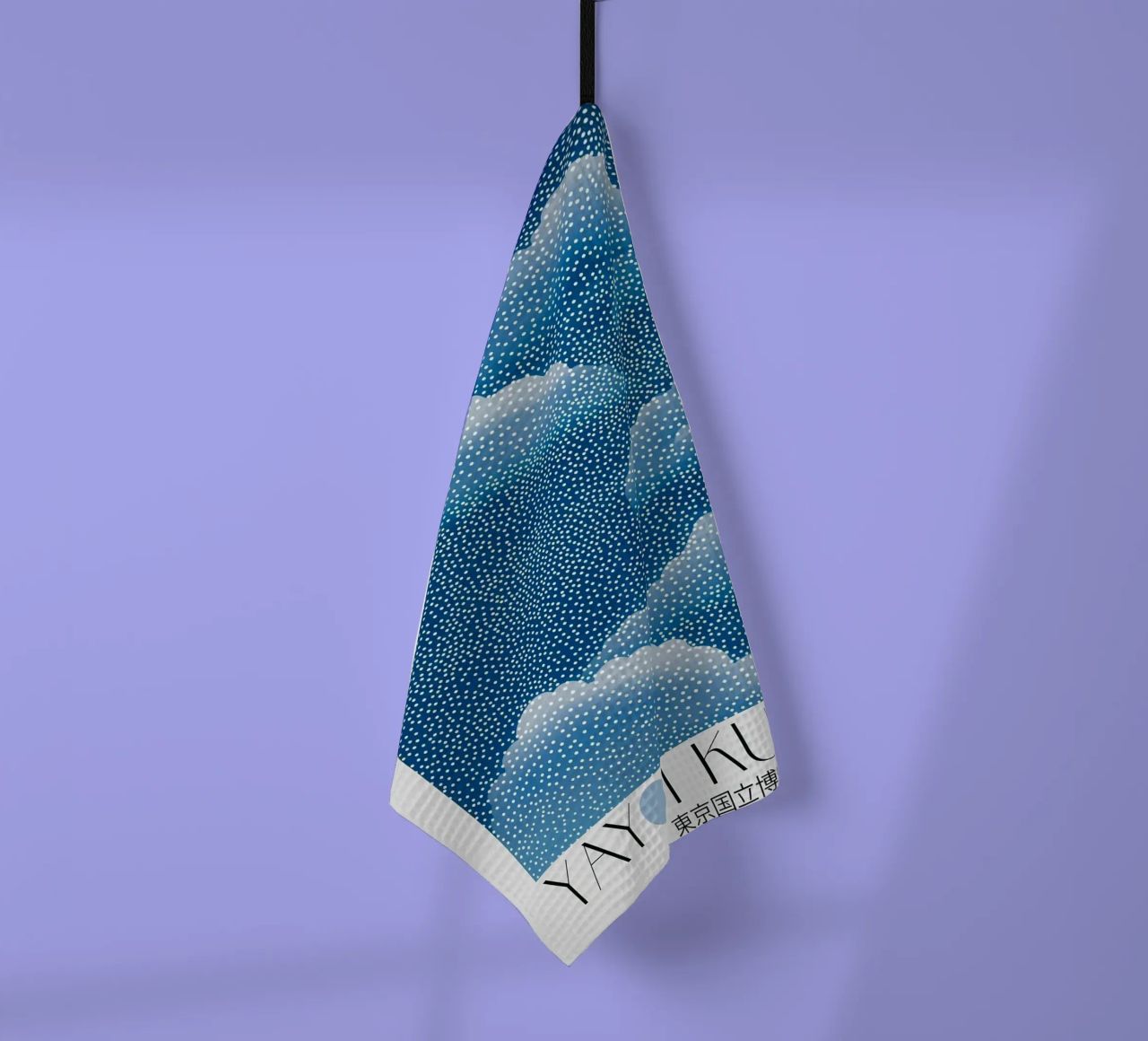 clouds dots tea towel by Luke Yaeger