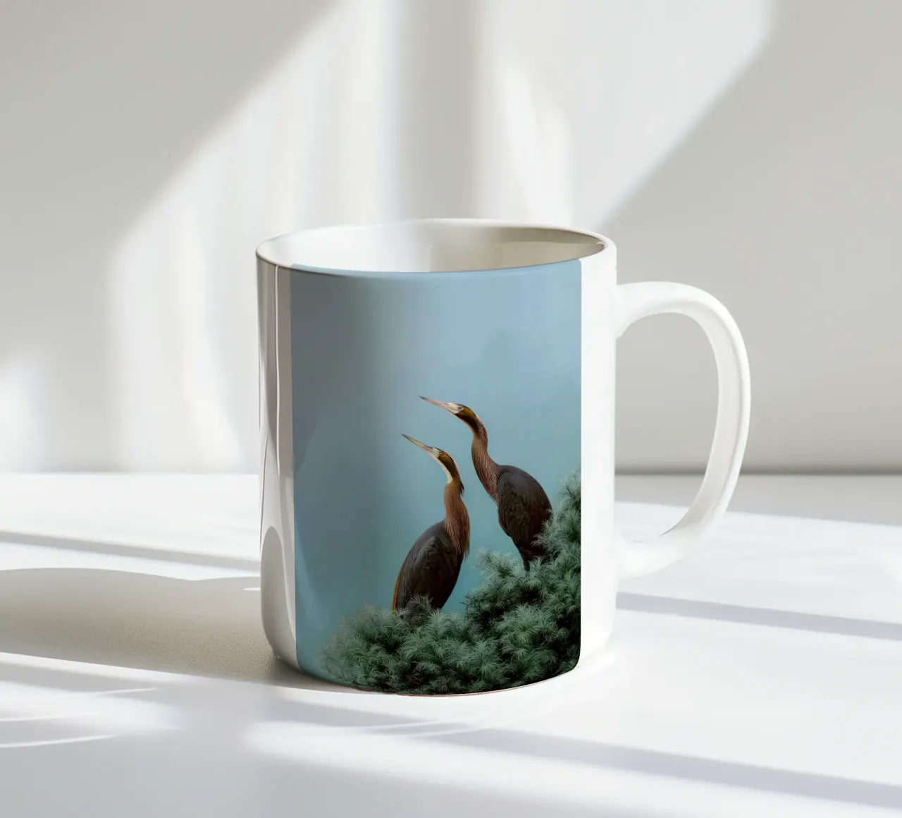 albero degli uccelli tazza in ceramica da Luke Yaeger