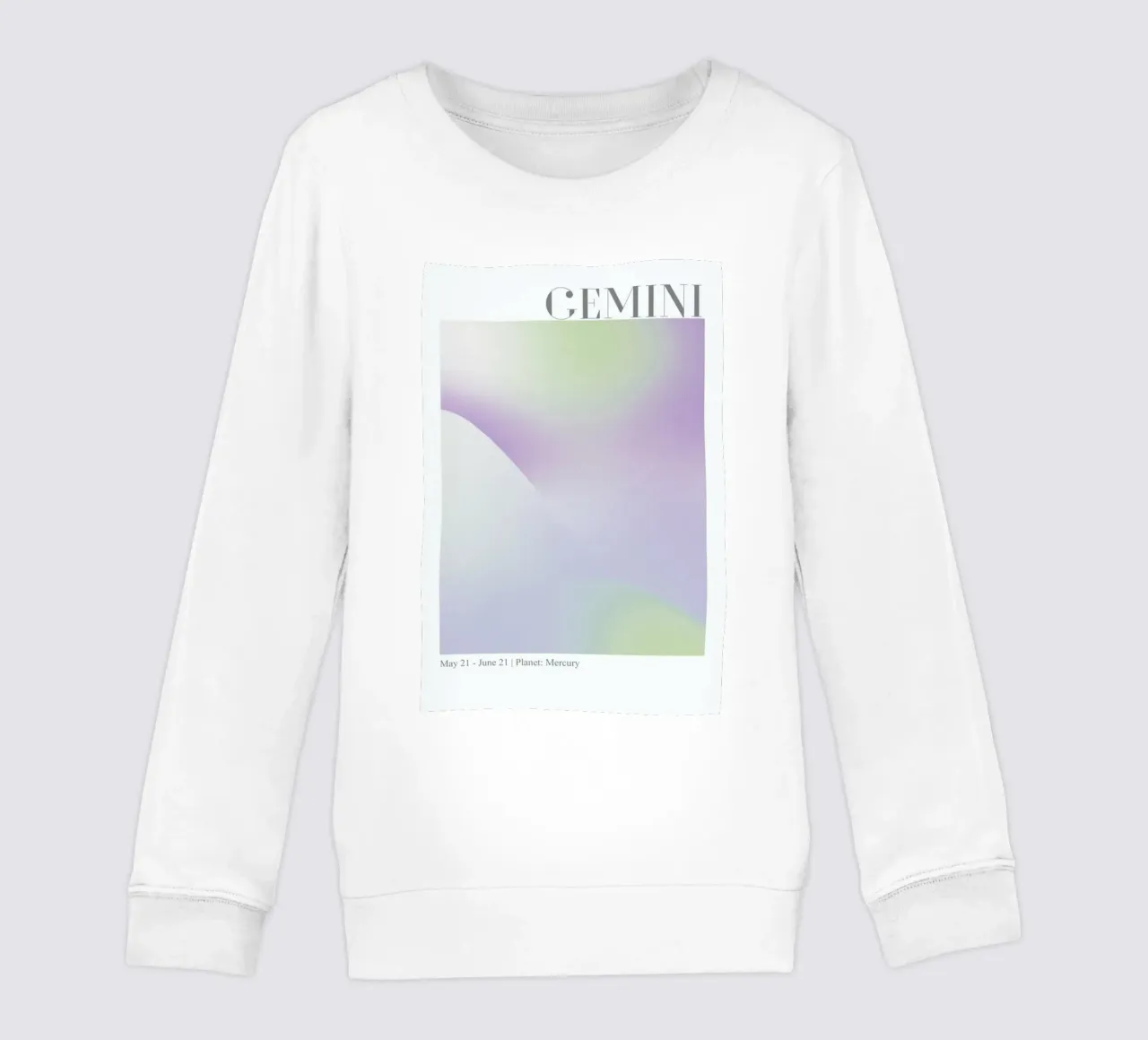 Gemini Abstract Aura kids sweatshirt by cafelab
