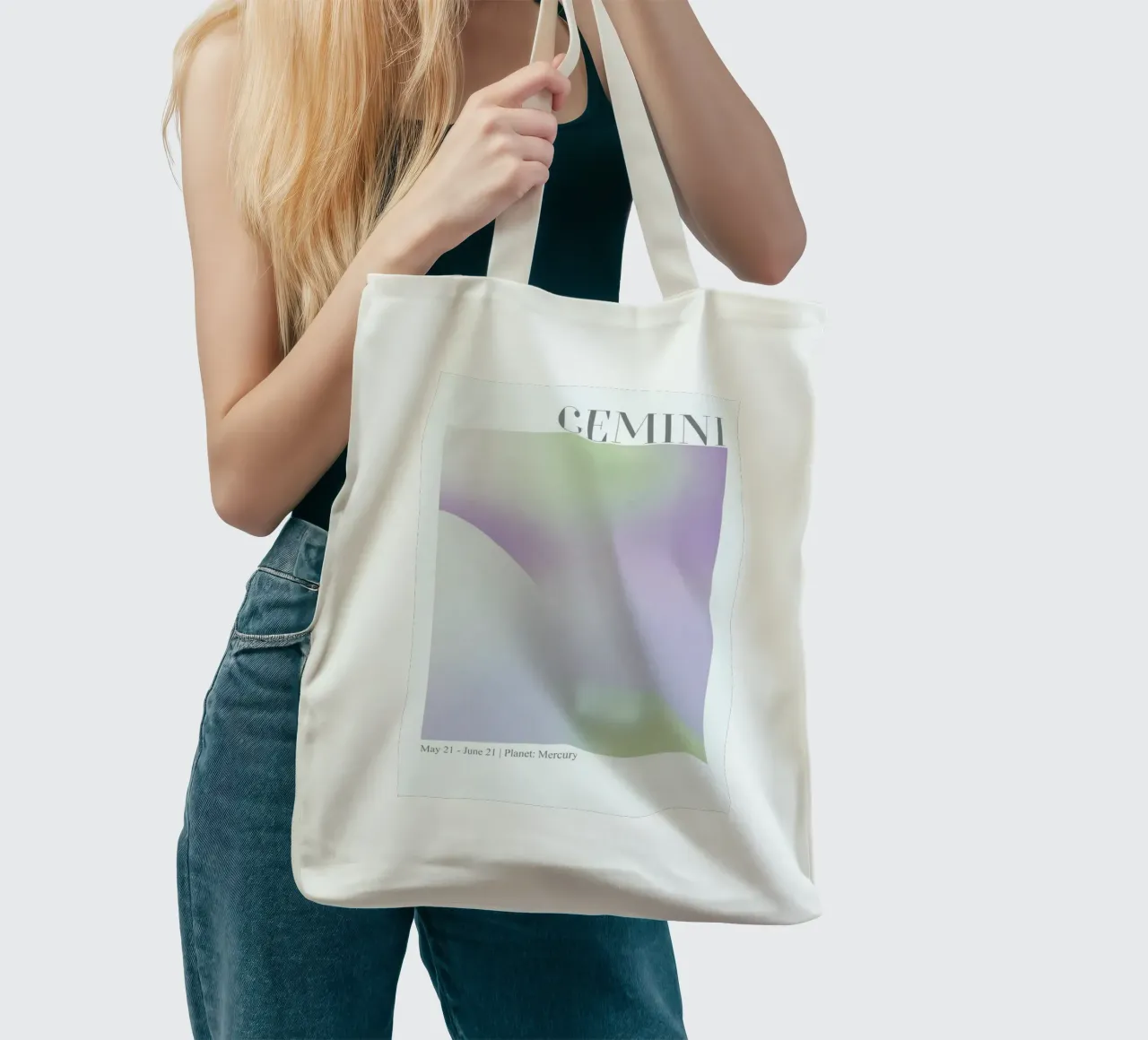 Gemini Abstract Aura borsa in juta da cafelab