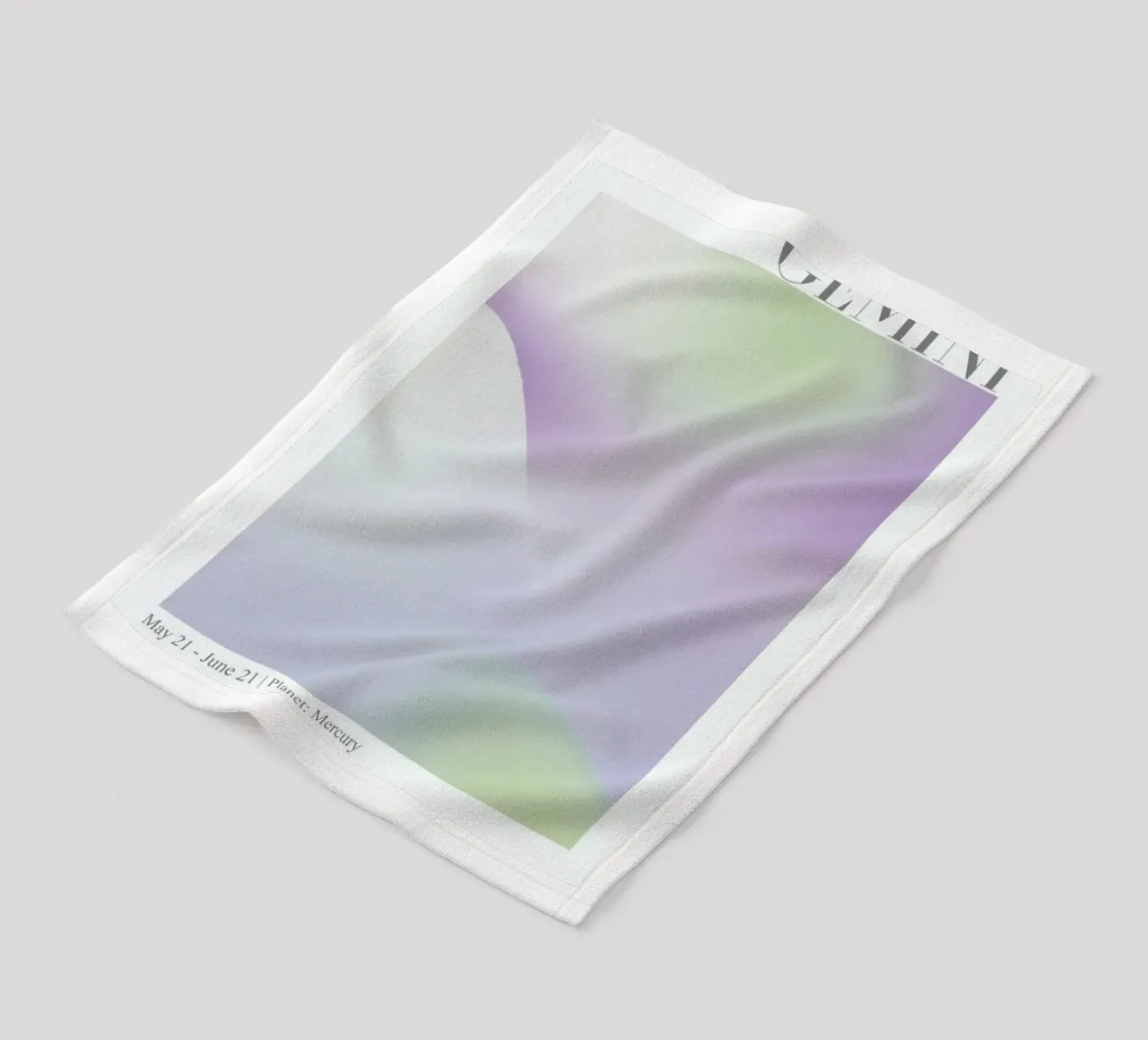 Gemini Abstract Aura coperta in pile da cafelab