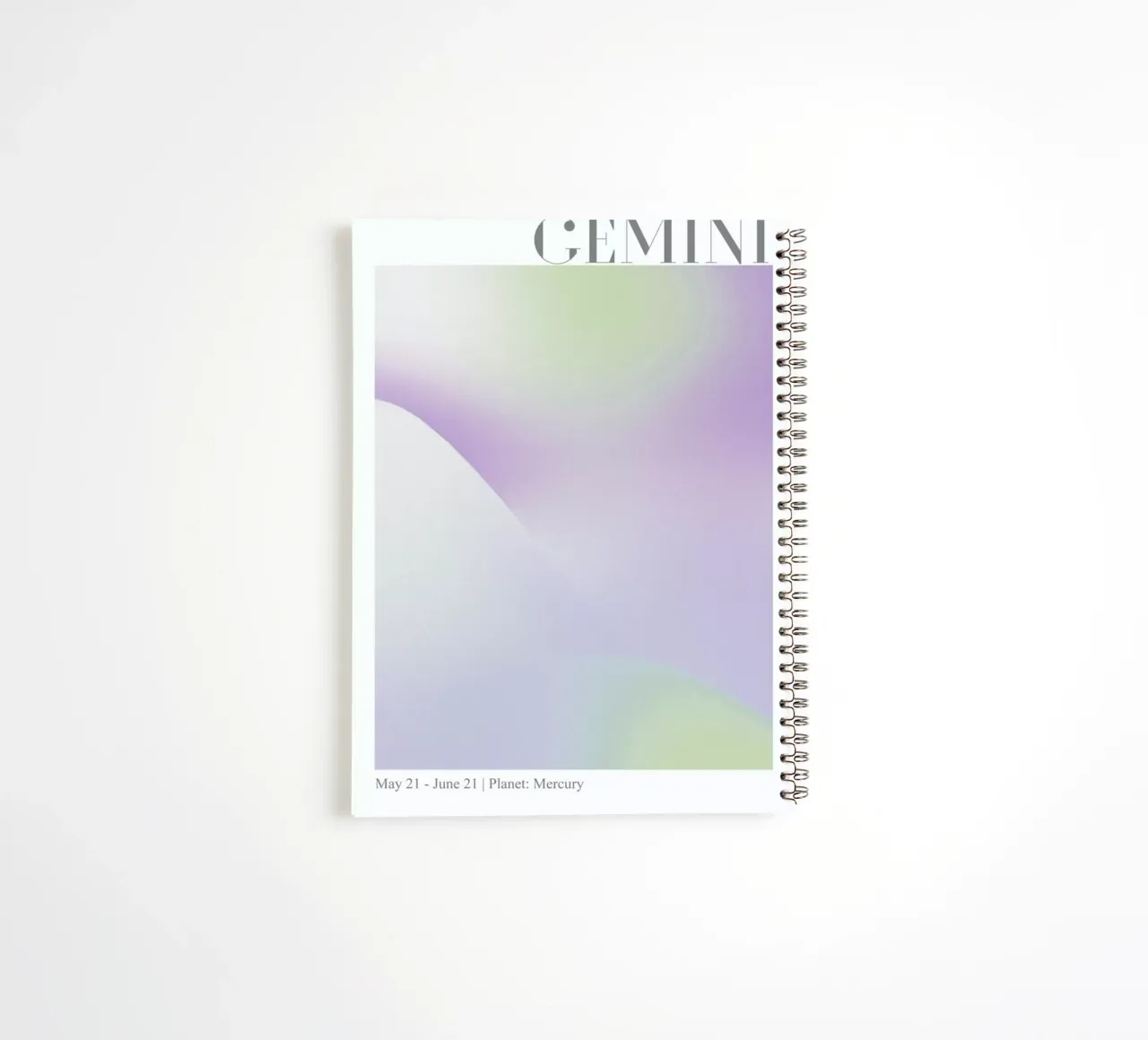 Gemini Abstract Aura spiral notebook by cafelab