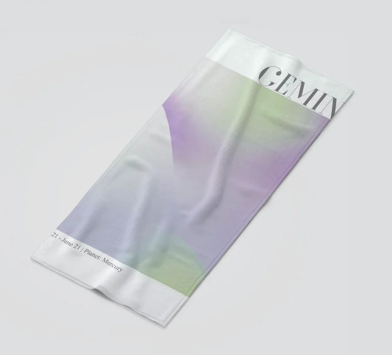 Gemini Abstract Aura Strandtuch von cafelab