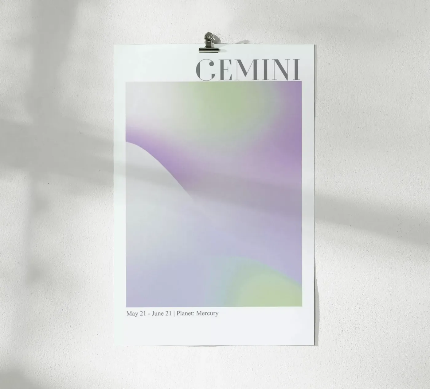 Gemini Abstract Aura poster da cafelab