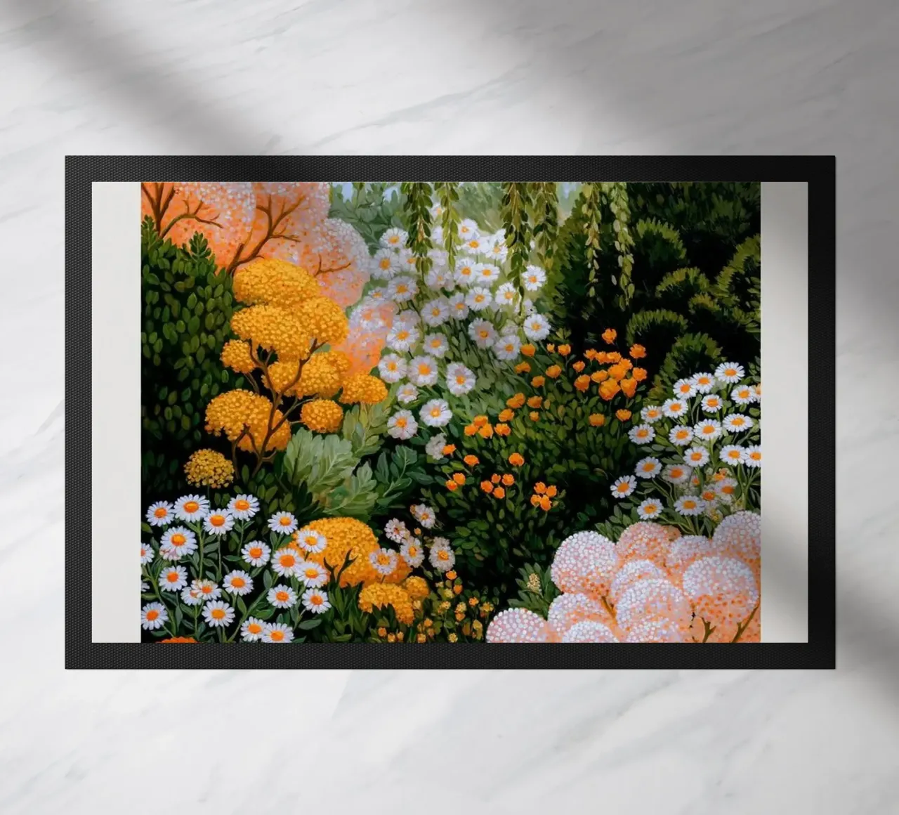 bloementuin deurmat van Luke Yaeger