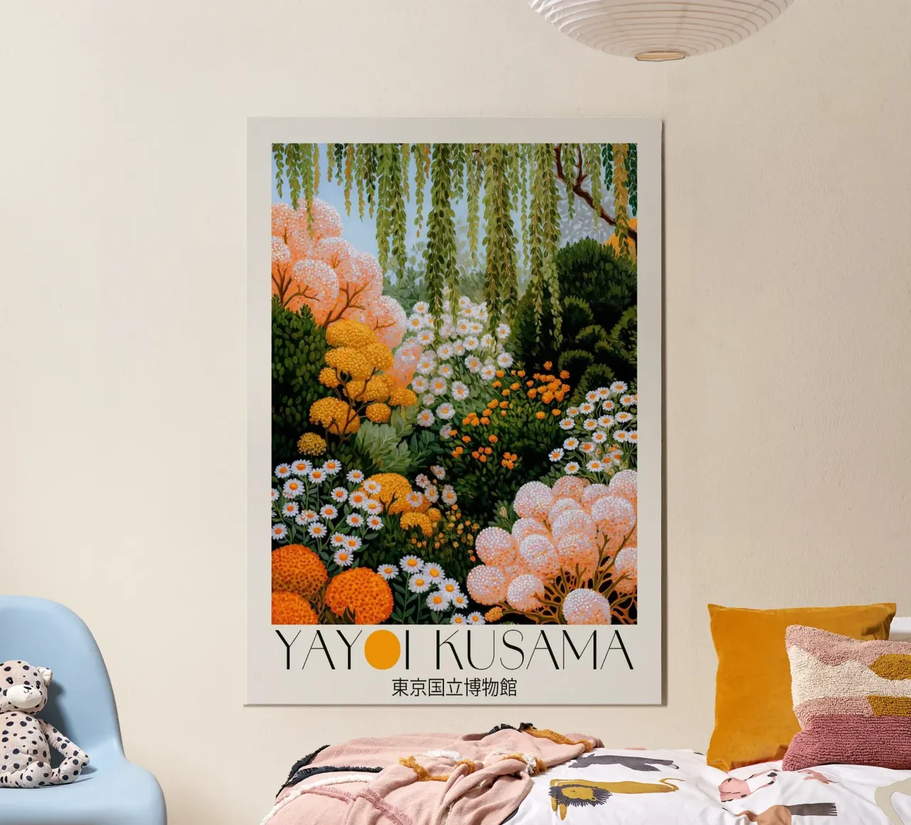 giardino di fiori poster con telaio in legno da Luke Yaeger