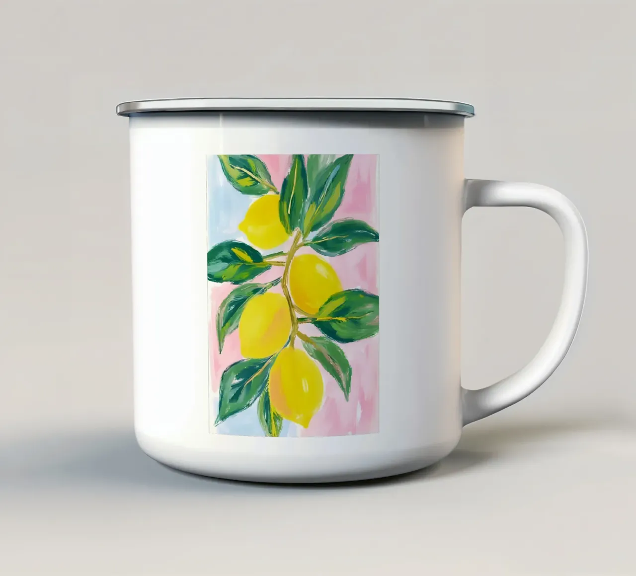 Zitronenbaum Emaille Tasse von Ohkimiko
