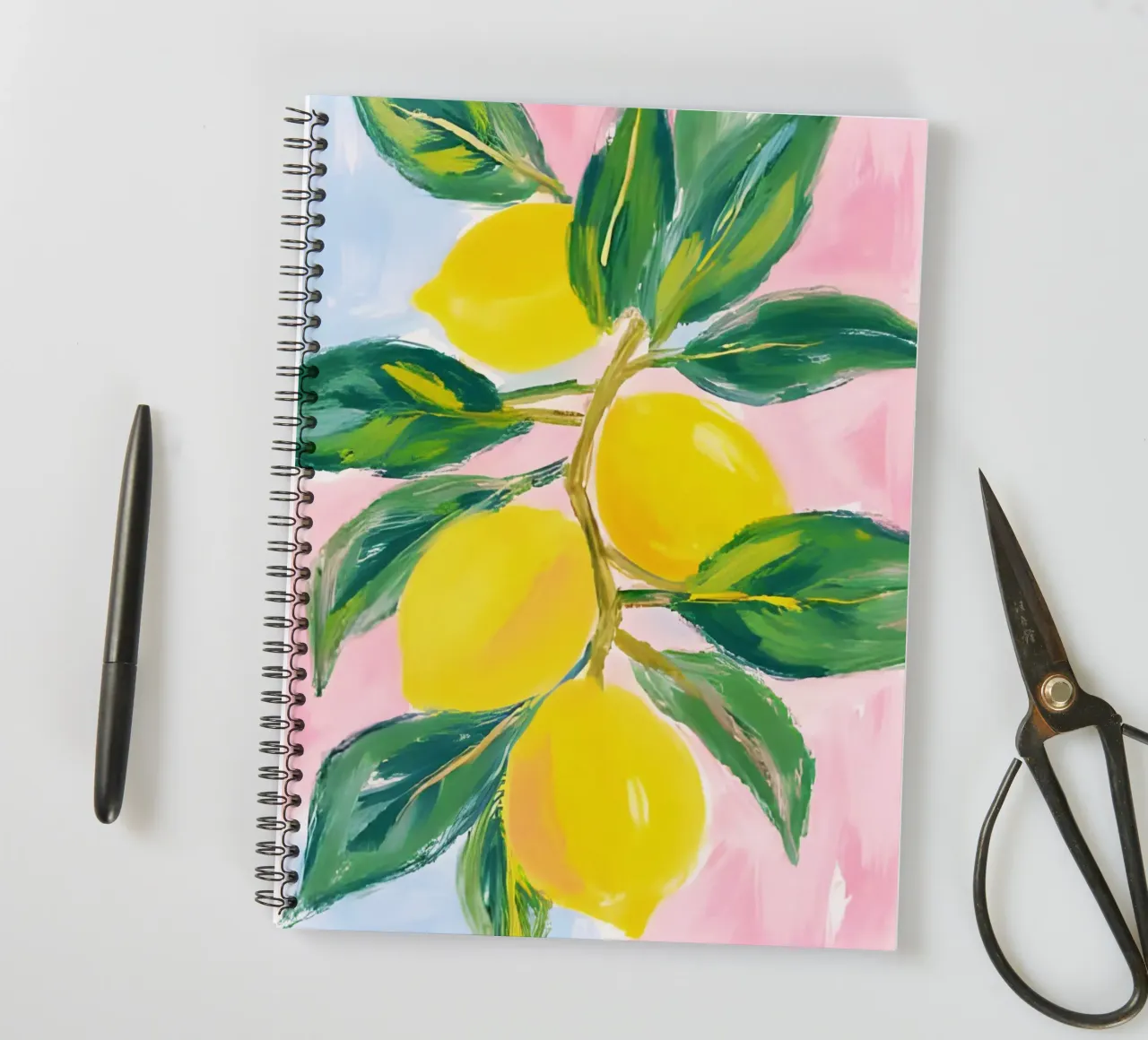 Lemon tree spiral notebook by Ohkimiko