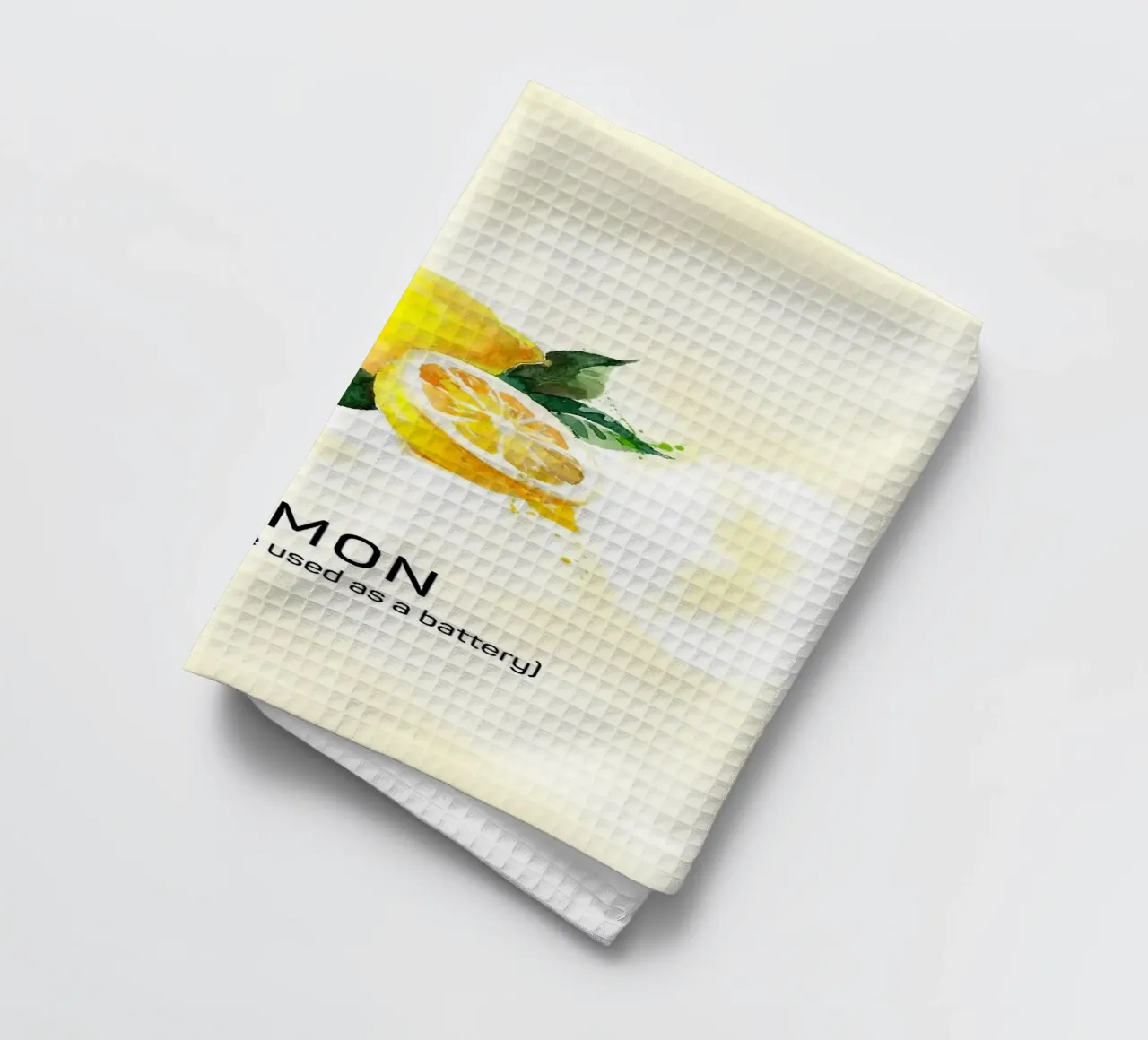 sliced lemon tea towel by Luke Yaeger