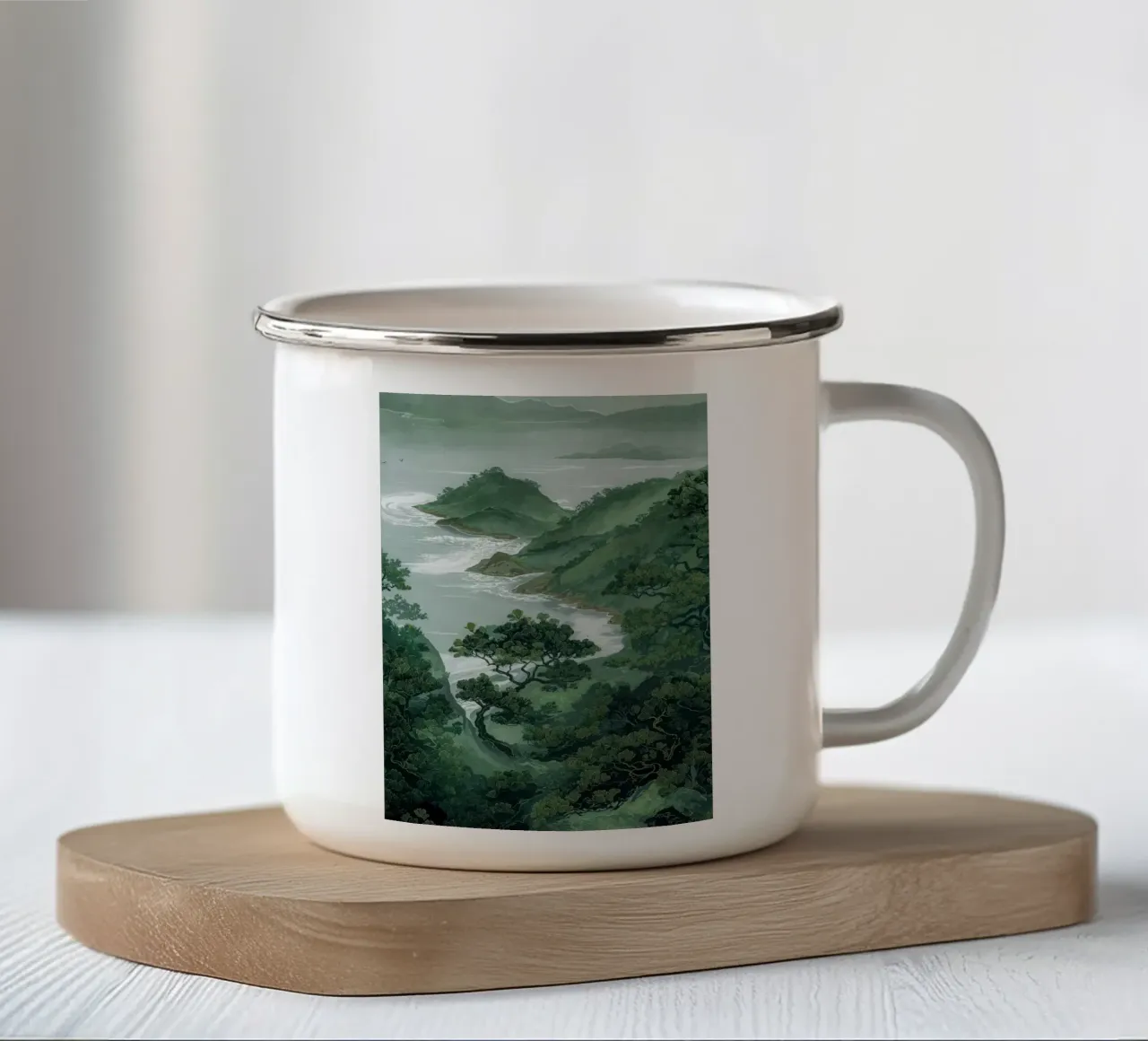 isole dell'oceano tazza in smalto da Luke Yaeger