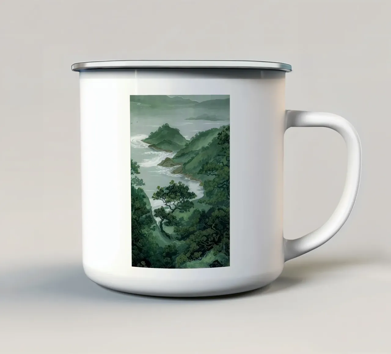 isole dell'oceano tazza in smalto da Luke Yaeger