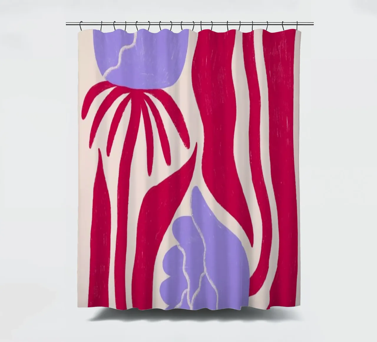 Carnation Combination Viva Magenta tenda da doccia da Studio One