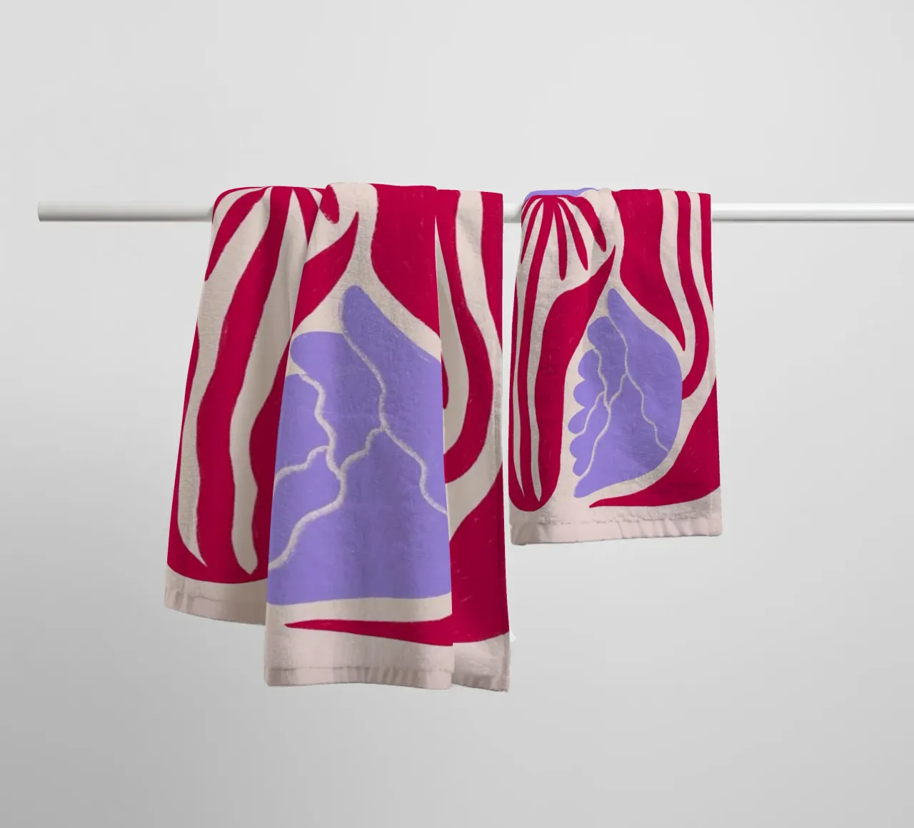 Carnation Combination Viva Magenta asciugamano da bagno da Studio One