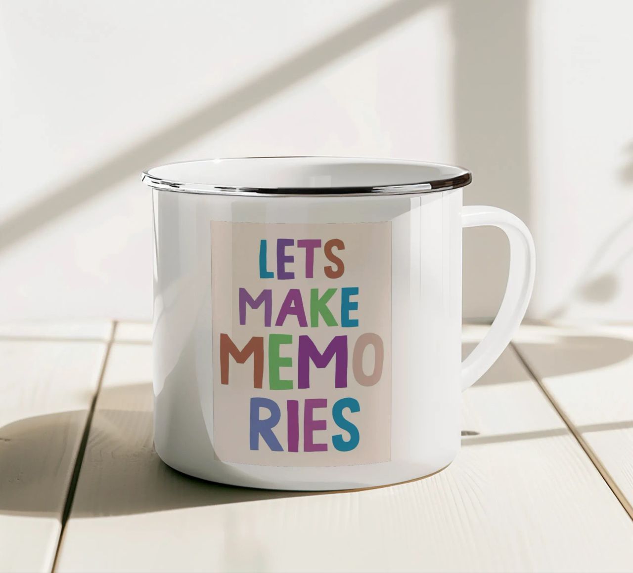 facciamo dei memo ries tazza in smalto da Andara shop