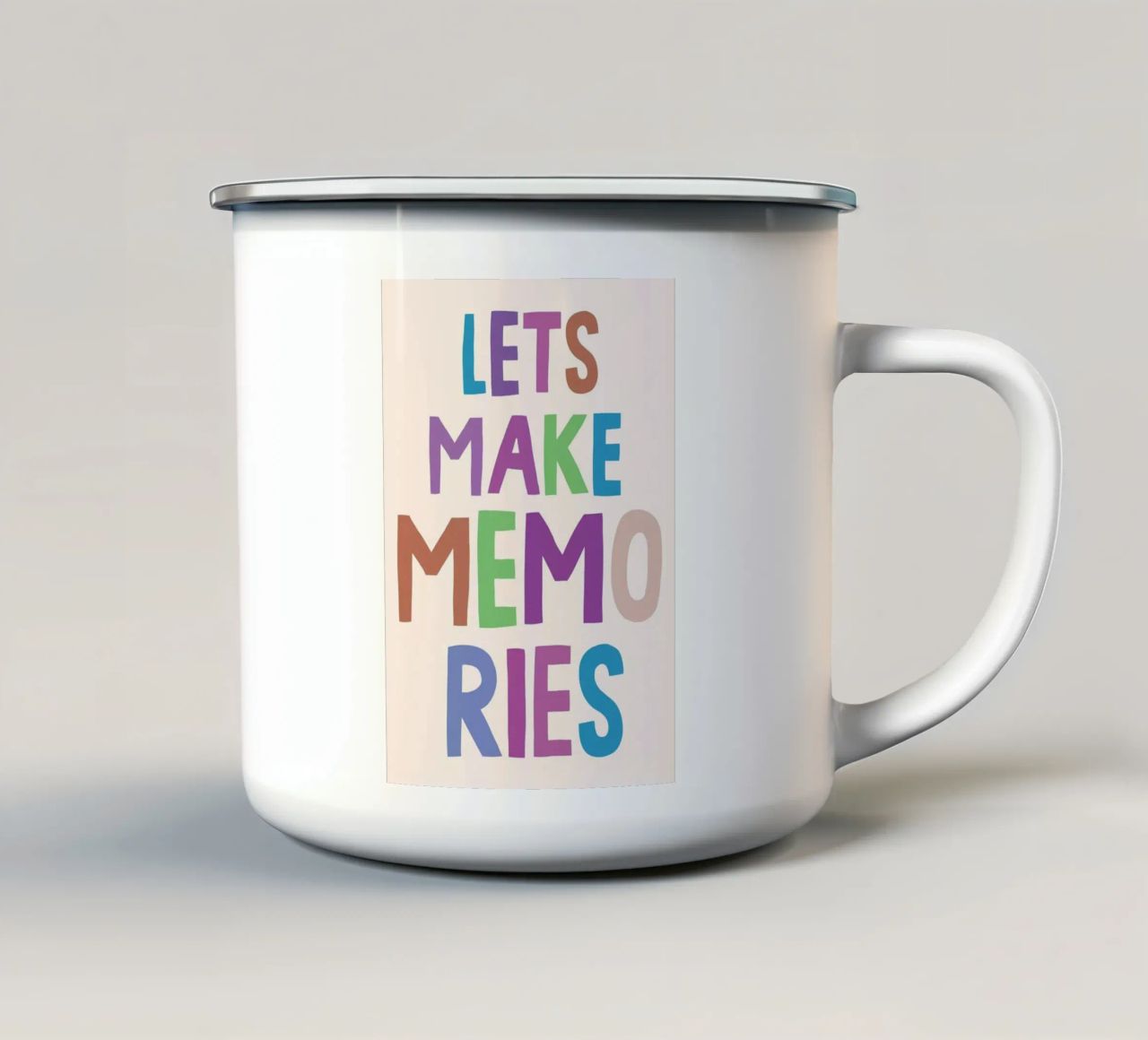 facciamo dei memo ries tazza in smalto da Andara shop