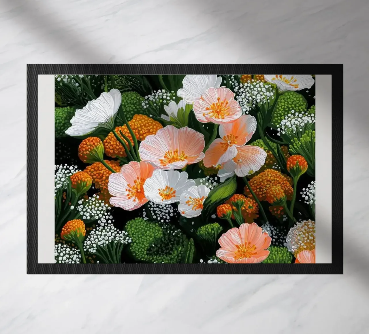 bloemblaadjes deurmat van Luke Yaeger