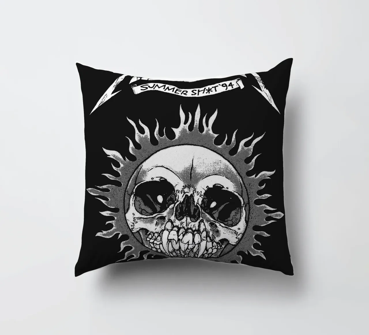 metallica band art decorative cushion by vanhesling