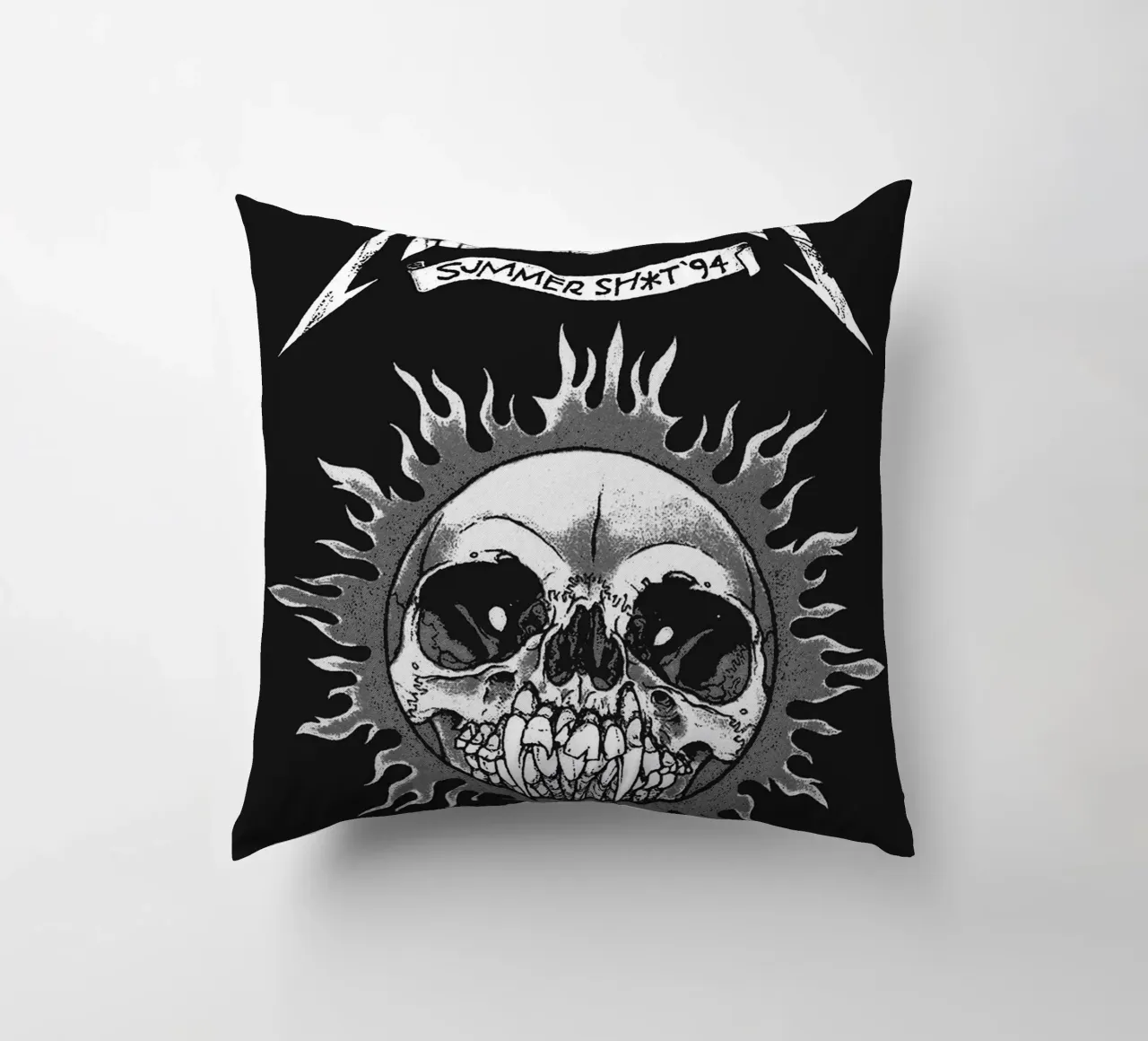 metallica band art decorative cushion by vanhesling