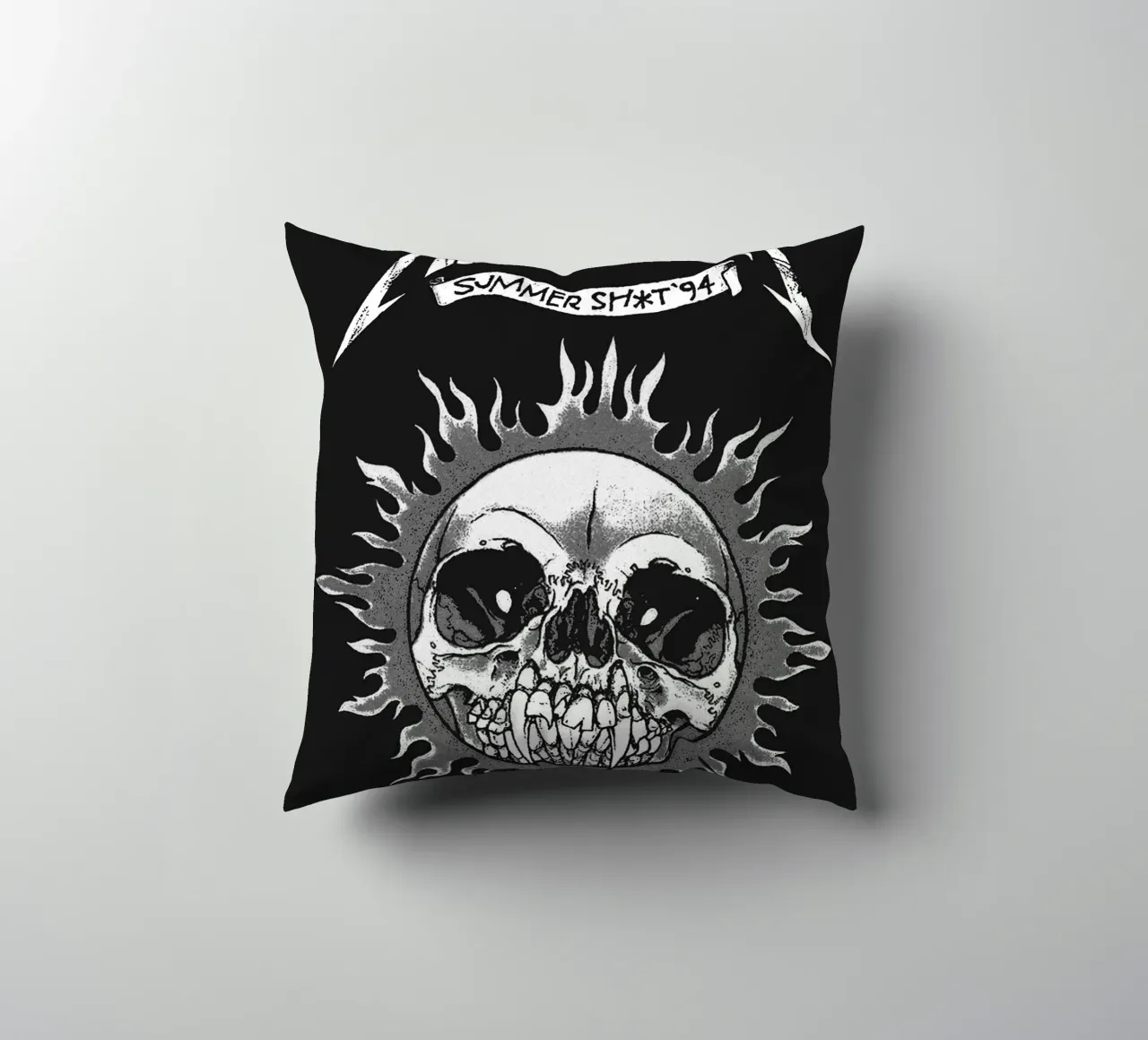 metallica band art decorative cushion by vanhesling