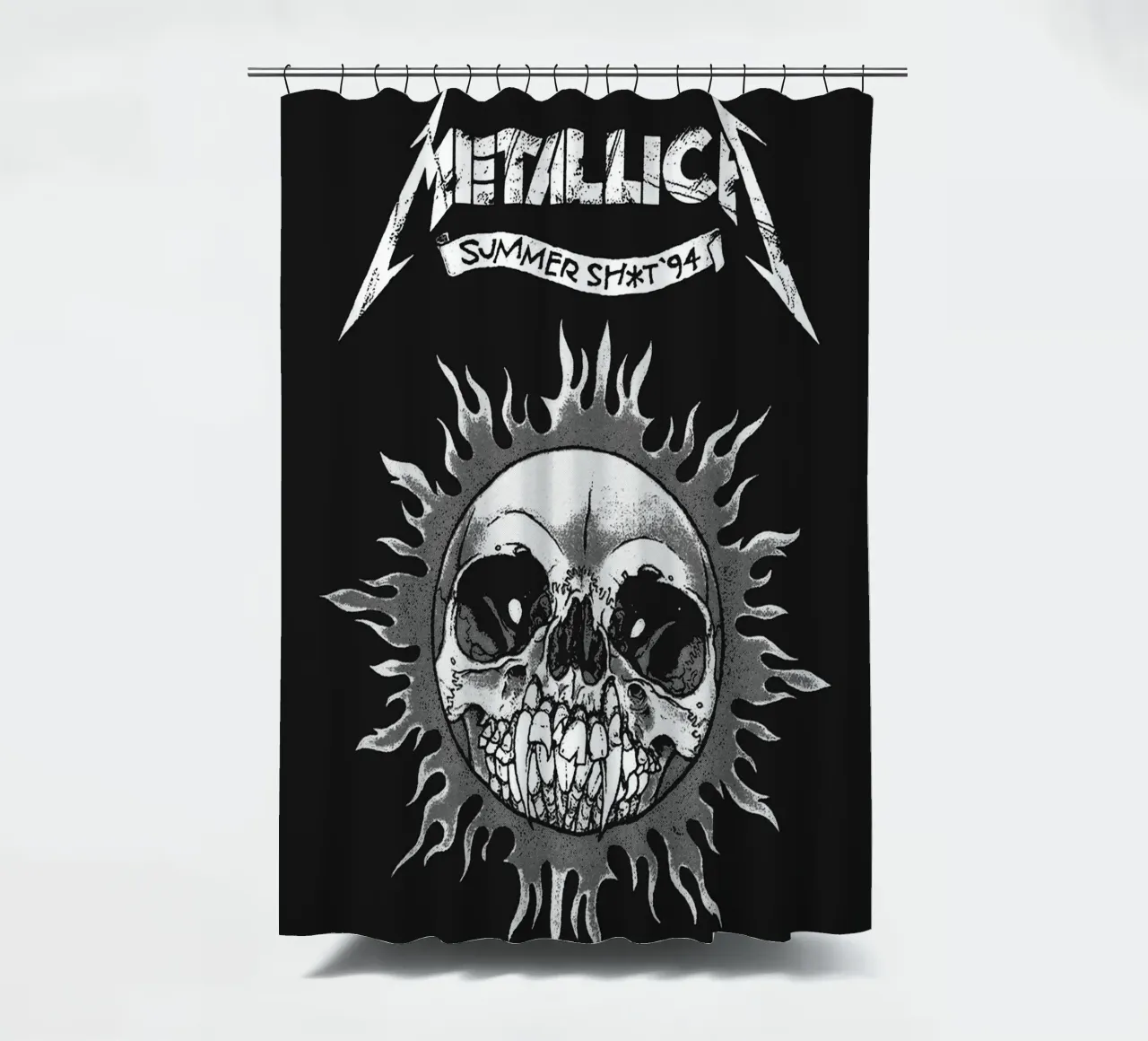 metallica band art cortina de baño de vanhesling