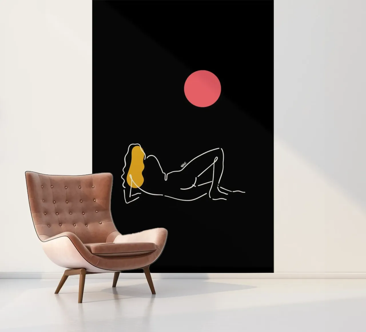 Moon fotobehang van Ninhol