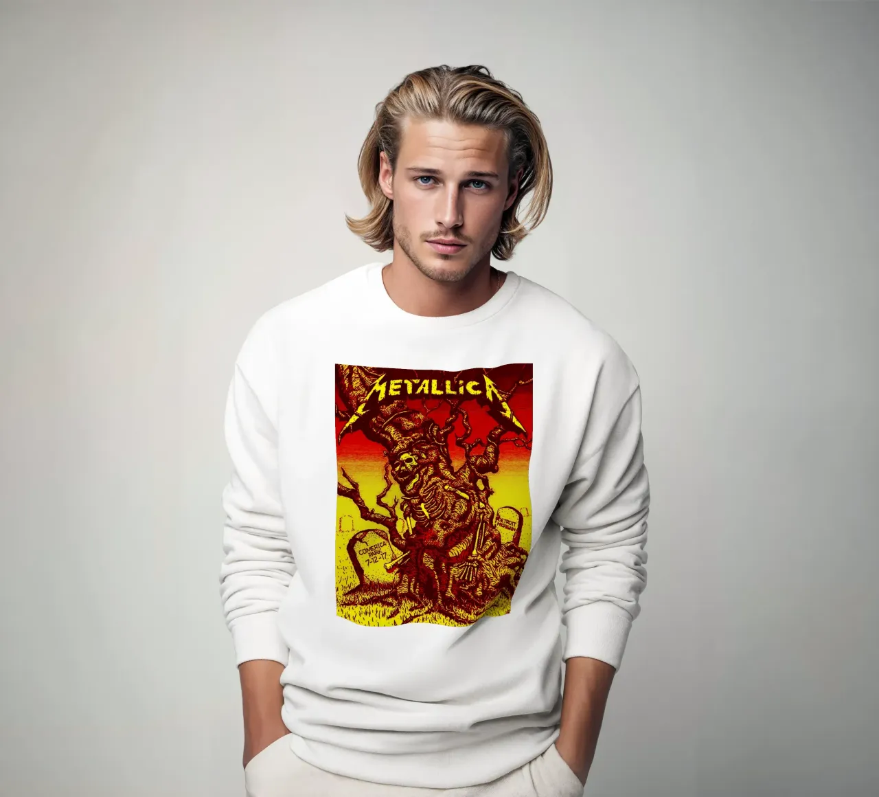 metallica band art felpa da vanhesling