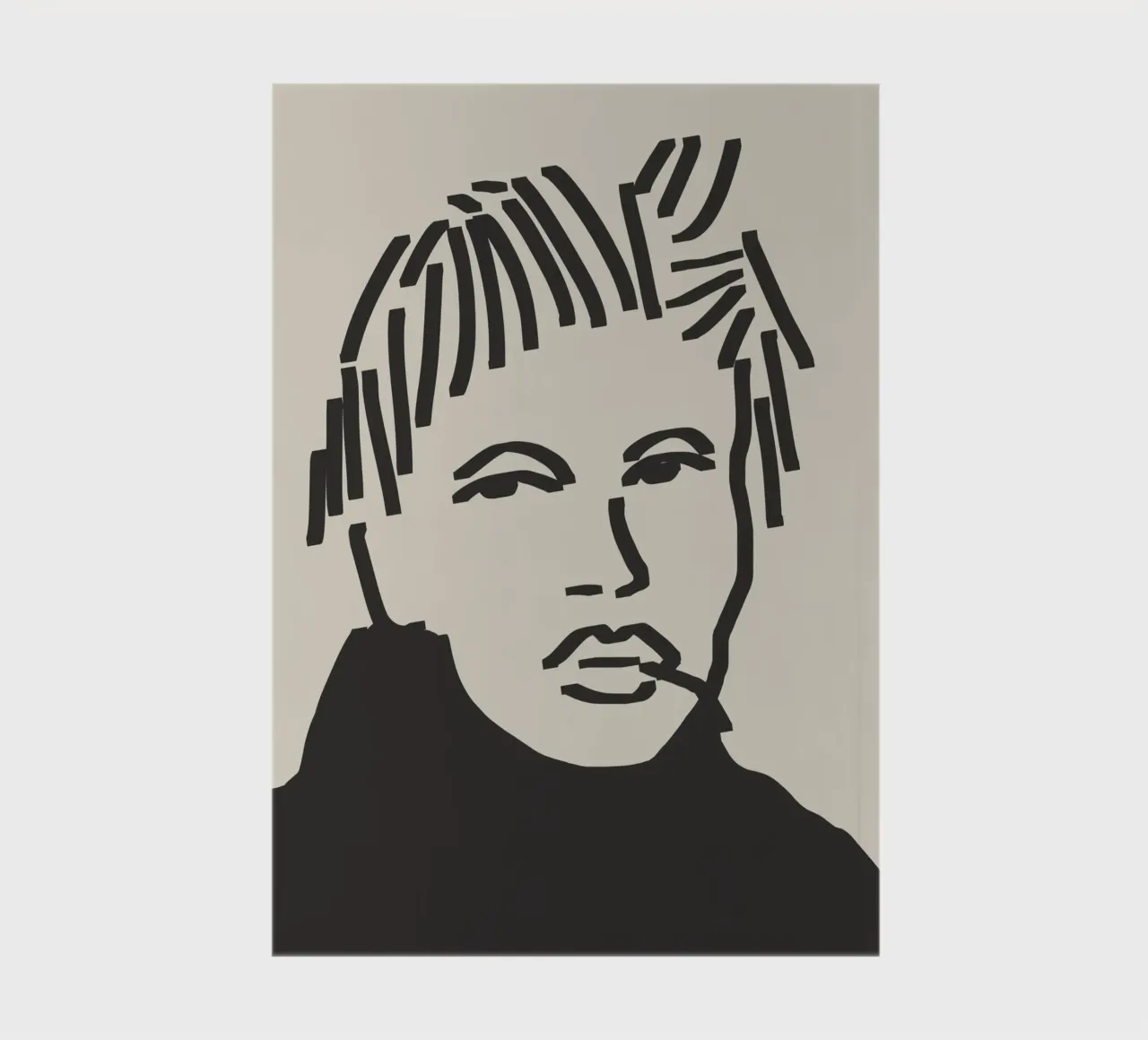 Line art candid portrait 15 notebook by Little Dean