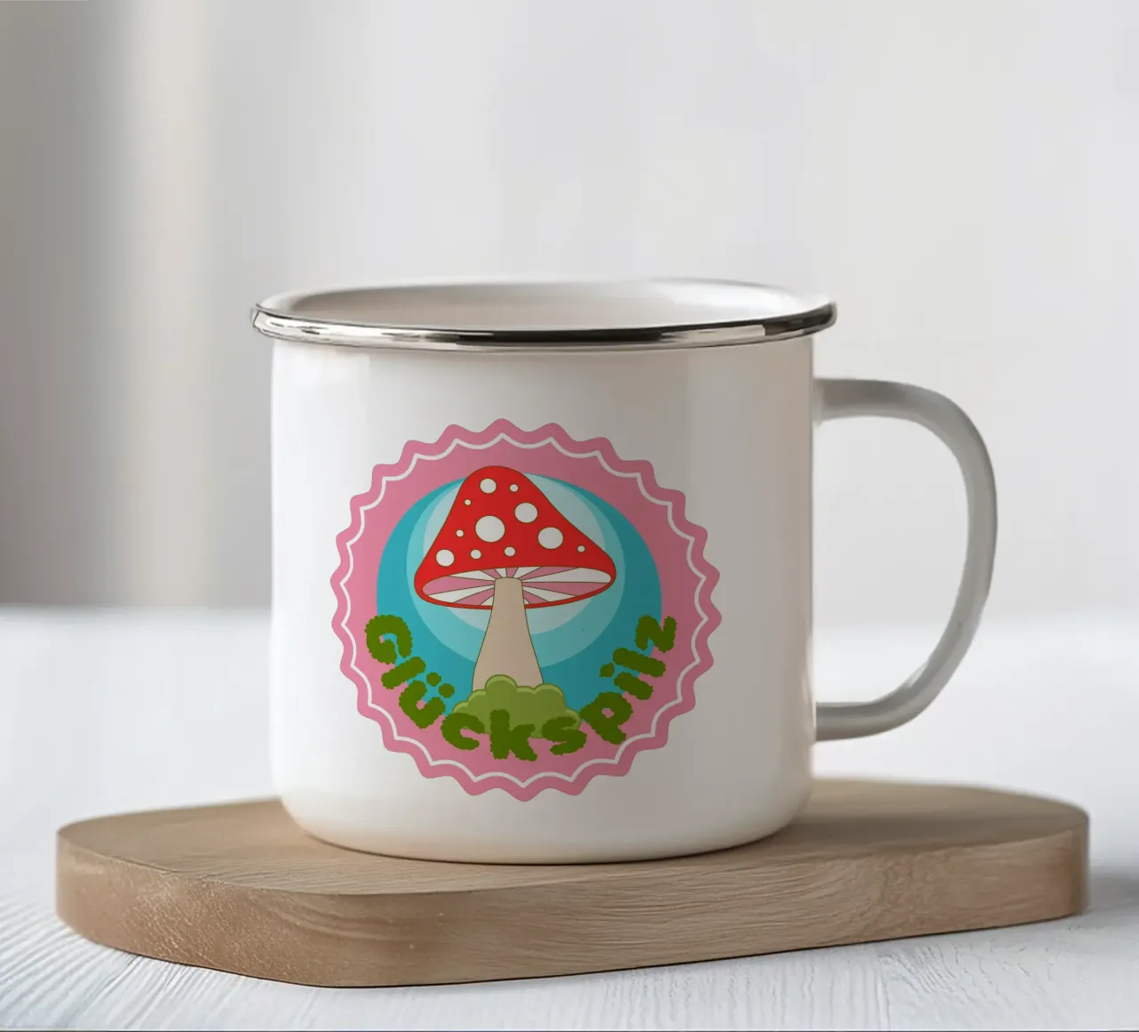 glückspilz tazza in smalto da fummelhummel