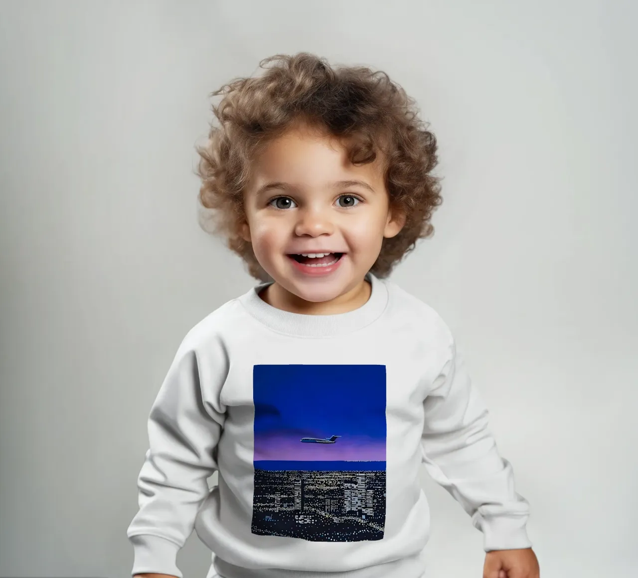 Hiroshi Nagai - Aereo sulla città notturna felpa neonato da Giox Store Legendary
