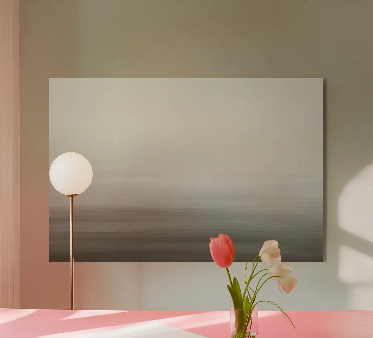 Gradiente di acquerello grigio taupe plexiglass da NouveauPrints