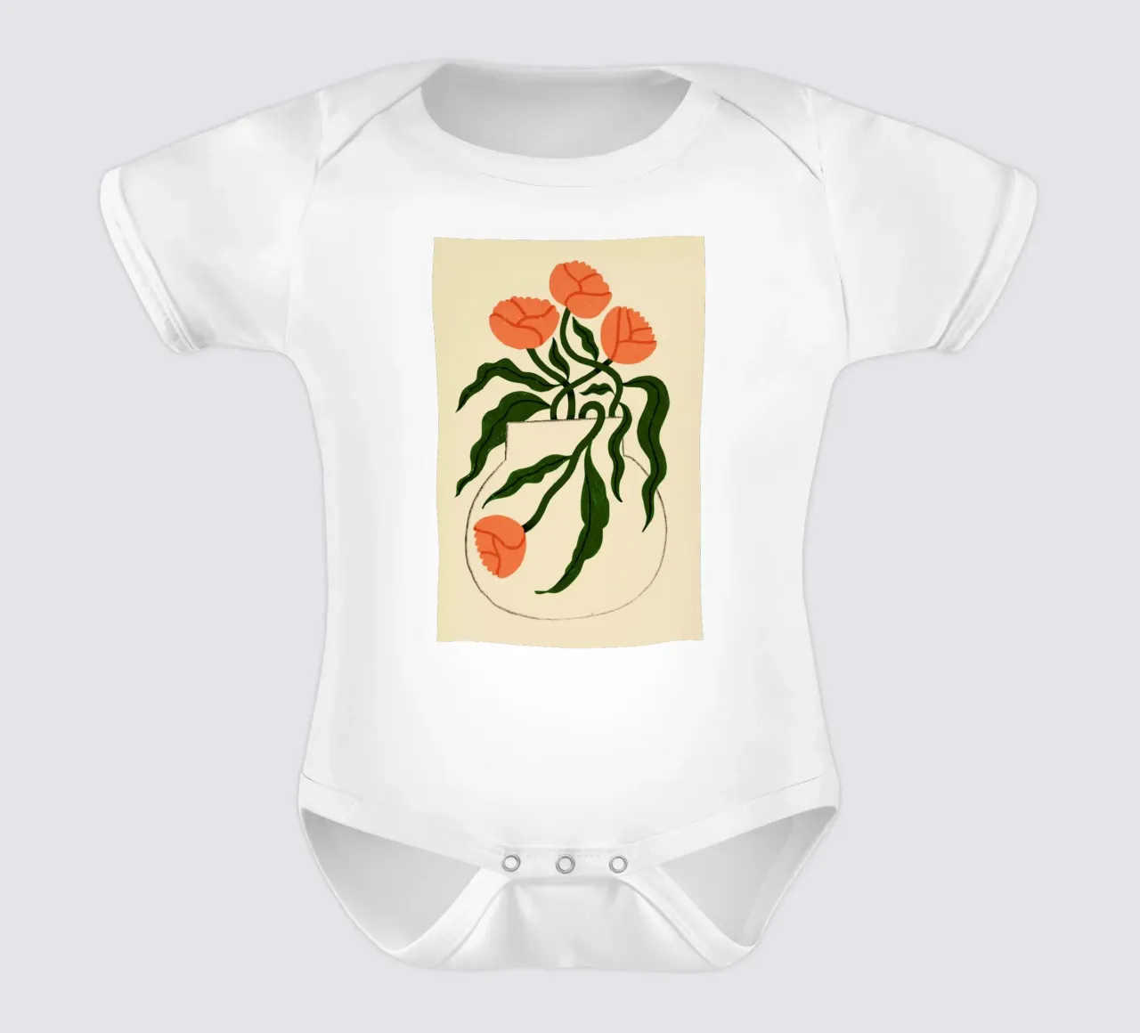 Marigolds in Motion body neonato maniche corte da Pure