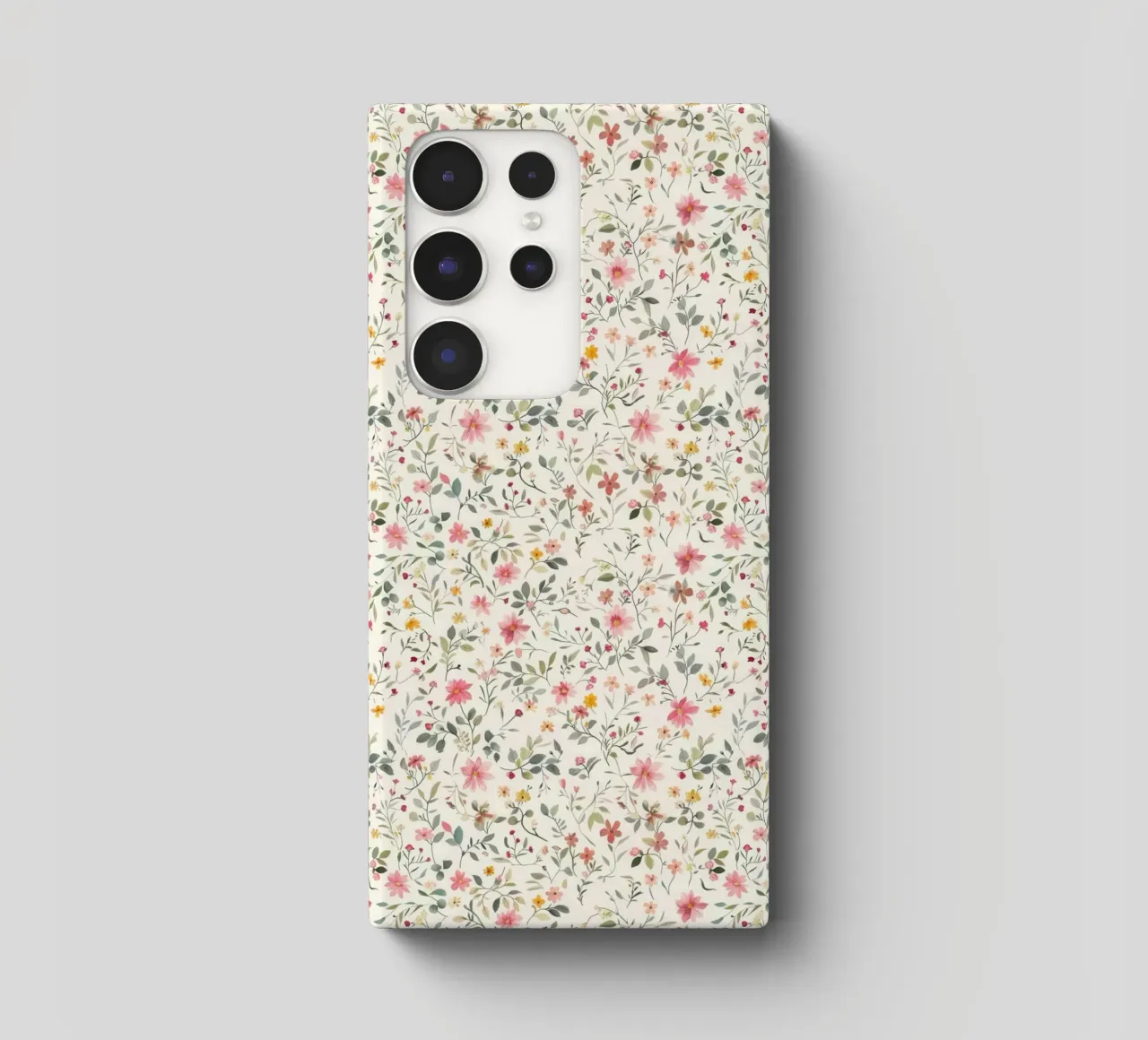 Boho Meadow – Floral Pattern in Blush, Sage & Honey samsung phone case by Moodwall