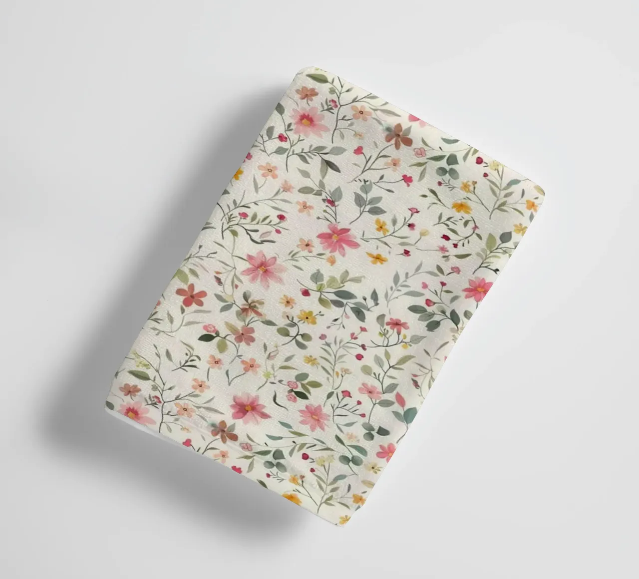 Boho Meadow – Floral Pattern in Blush, Sage & Honey towel by Moodwall