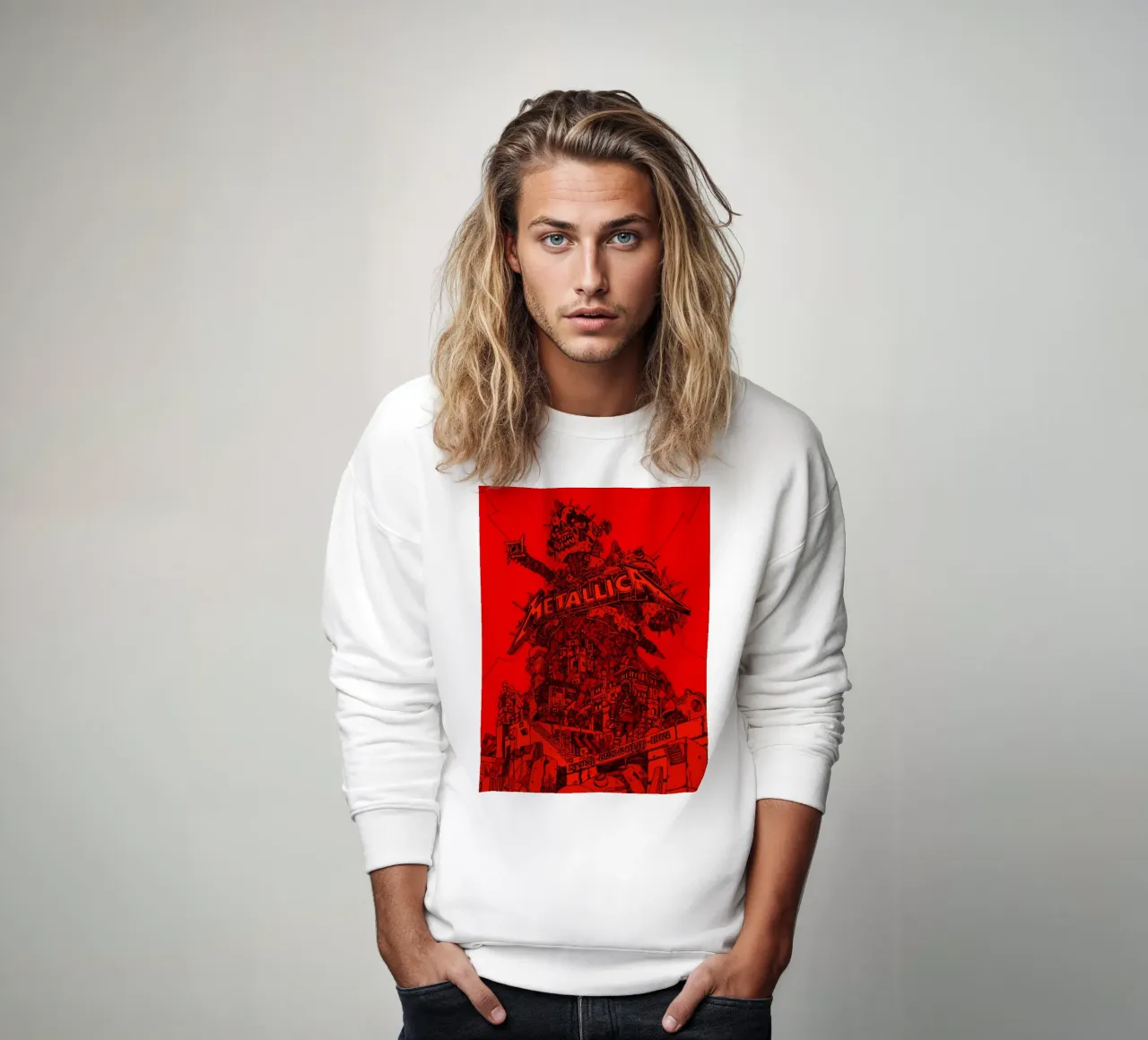 metallica band art sweatshirt by vanhesling