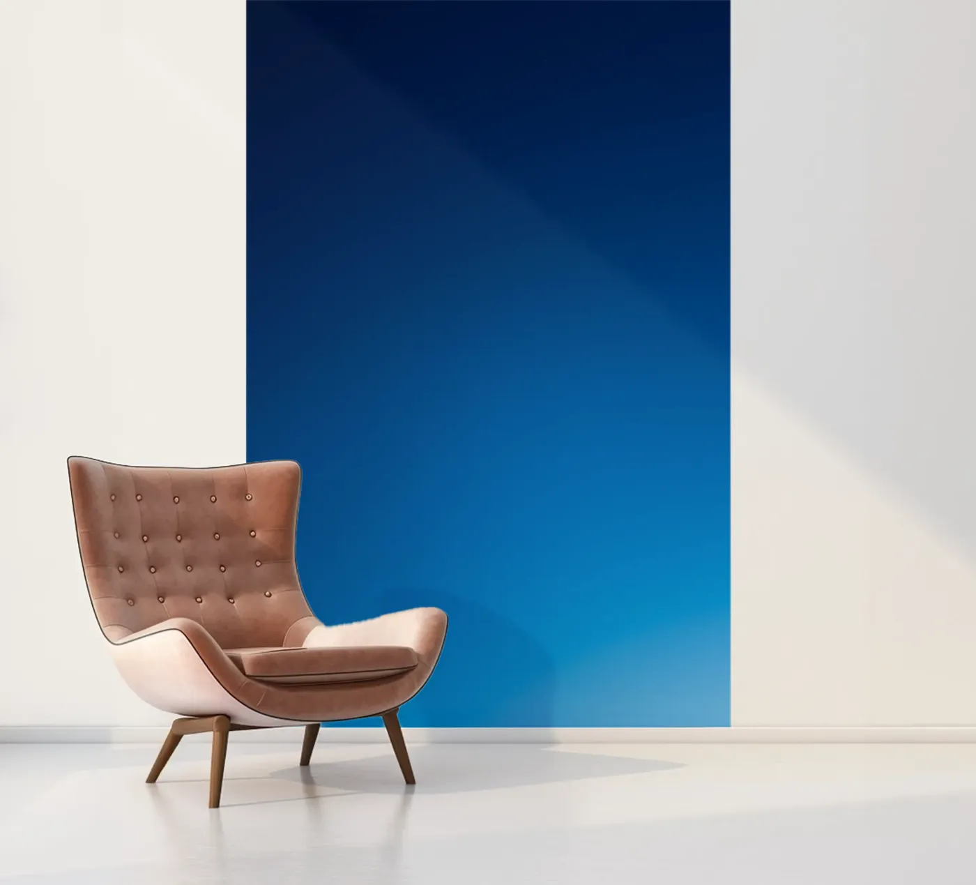 Blau fotobehang van UrbanART