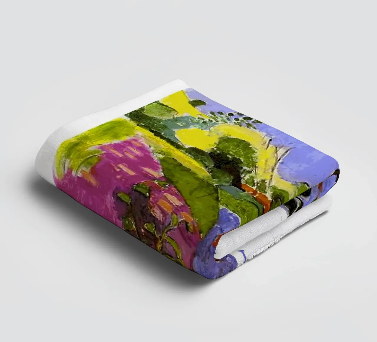 reverside view towel by sazkia art