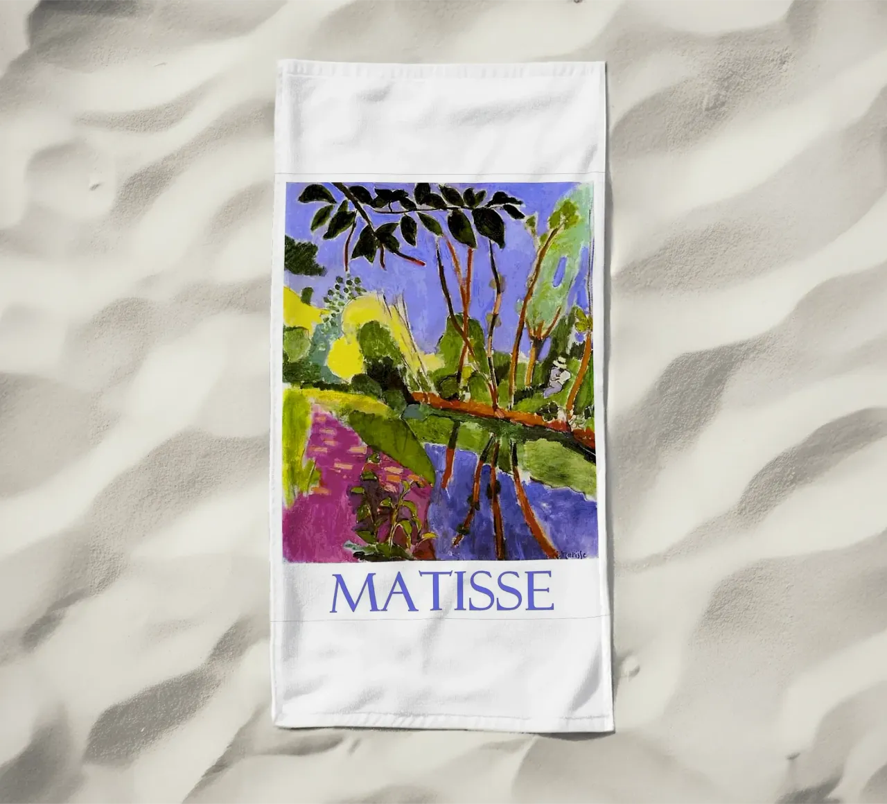 reverside view beach towel by sazkia art