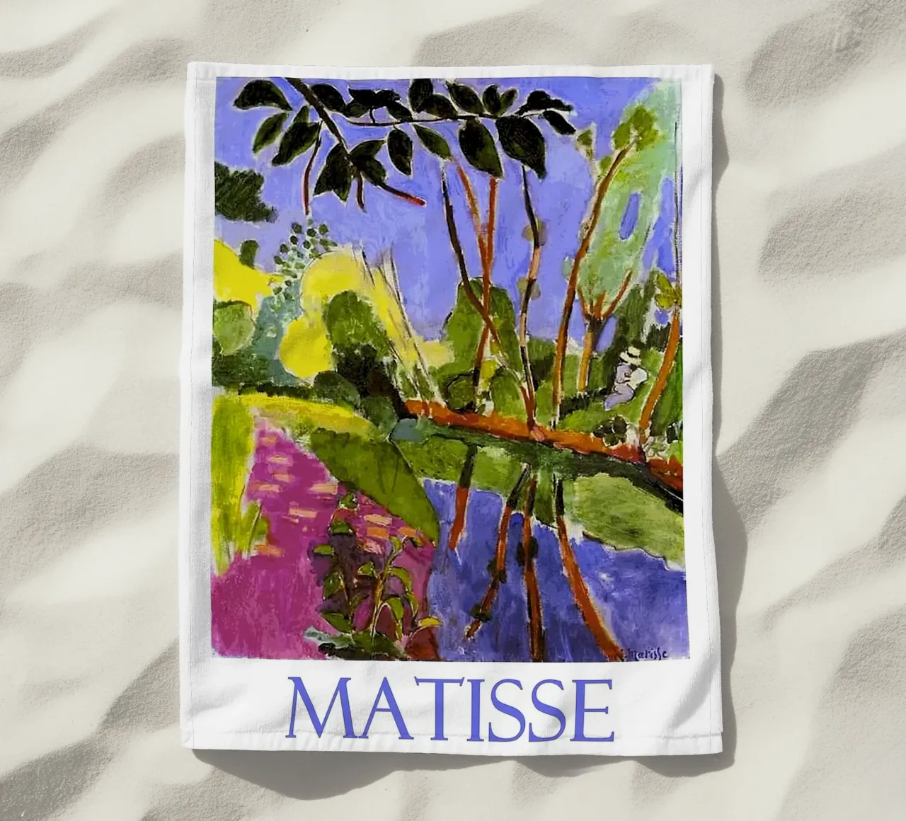 reverside view beach towel by sazkia art