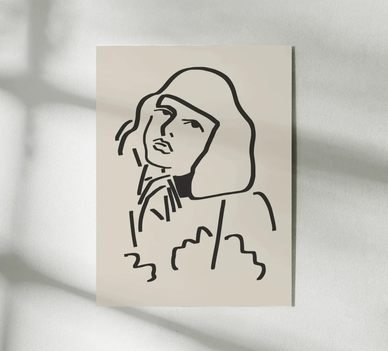 Ritratto candido in line art 16 plexiglass da Little Dean