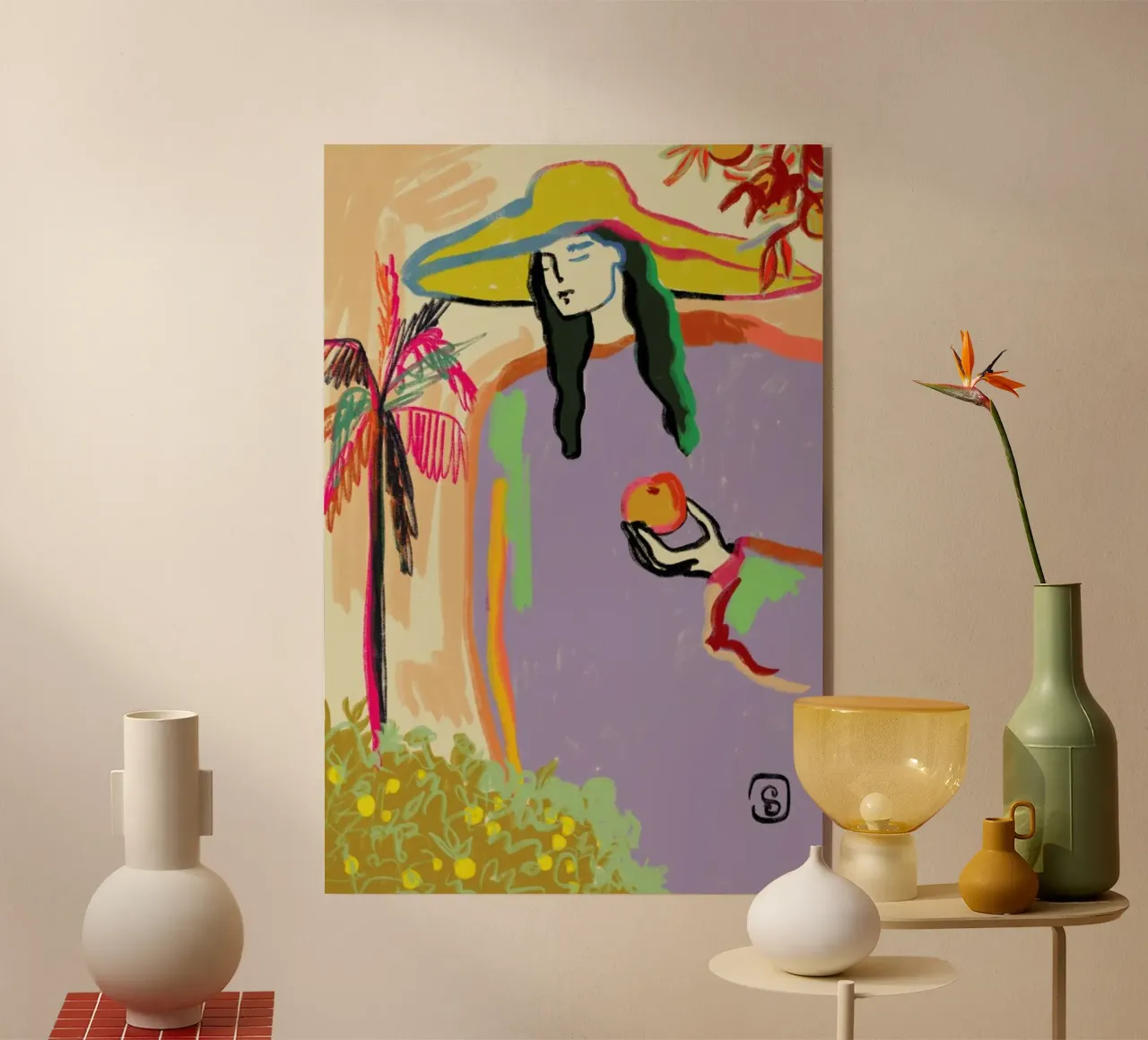 Harvest acrylic glass by Sandra Poliakov