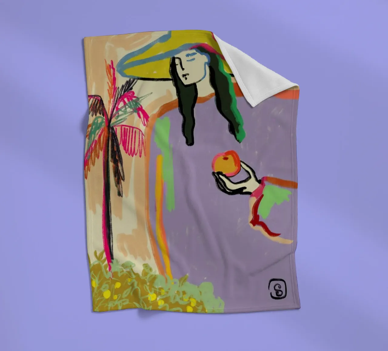 Harvest fleece blanket by Sandra Poliakov