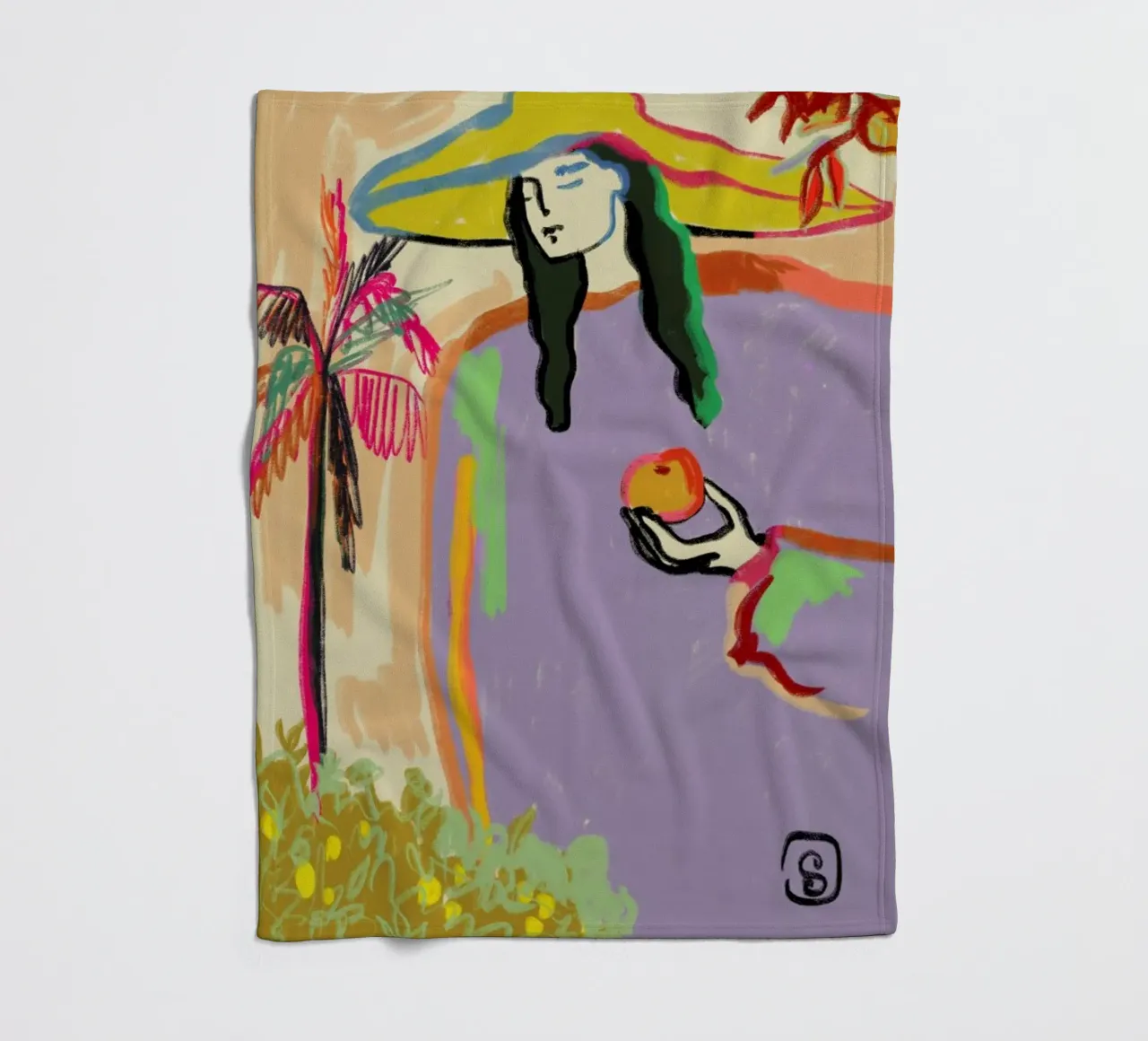 Harvest fleece blanket by Sandra Poliakov