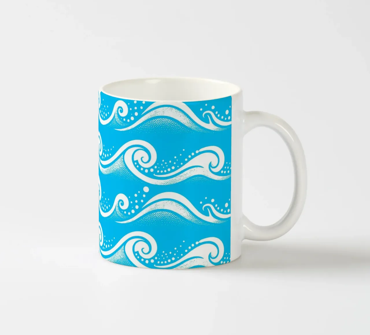 Onde Acqua Blu Bianco tazza in ceramica da SilverPegasus