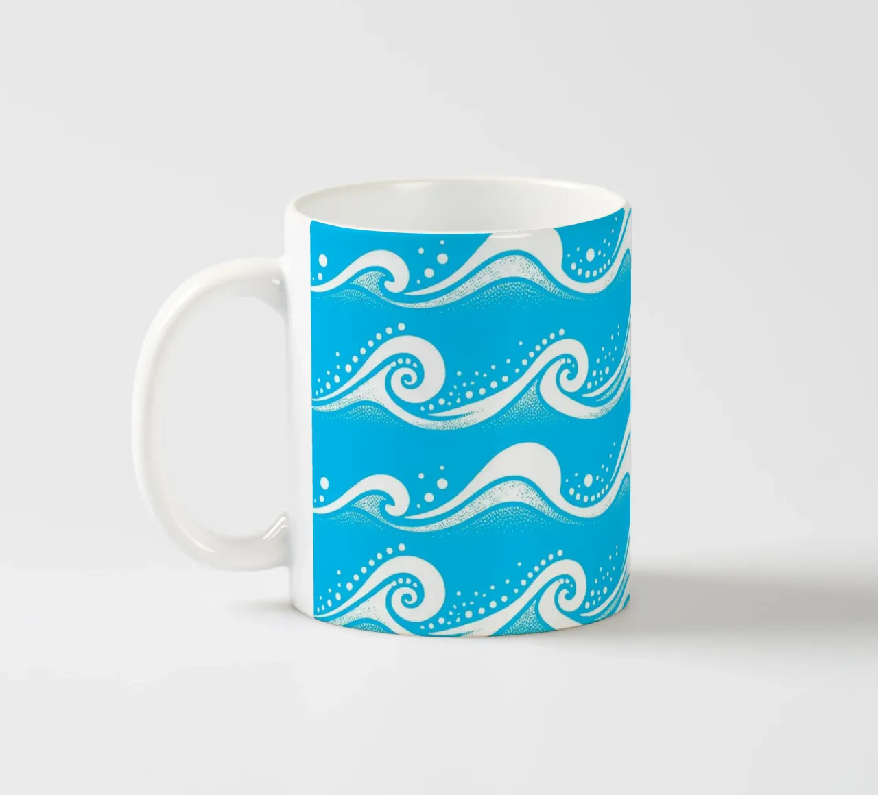 Onde Acqua Blu Bianco tazza in ceramica da SilverPegasus